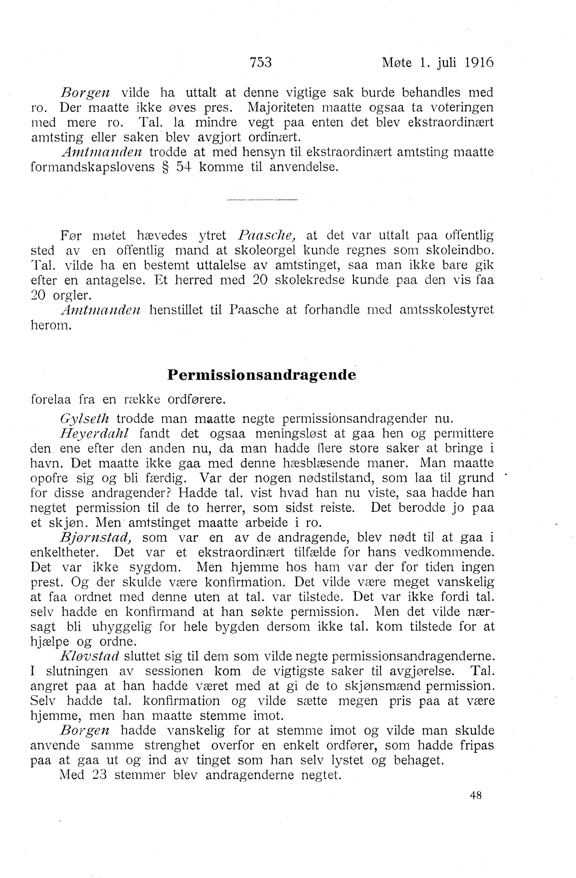 Nordland Fylkeskommune. Fylkestinget, AIN/NFK-17/176/A/Ac/L0039: Fylkestingsforhandlinger 1916, 1916