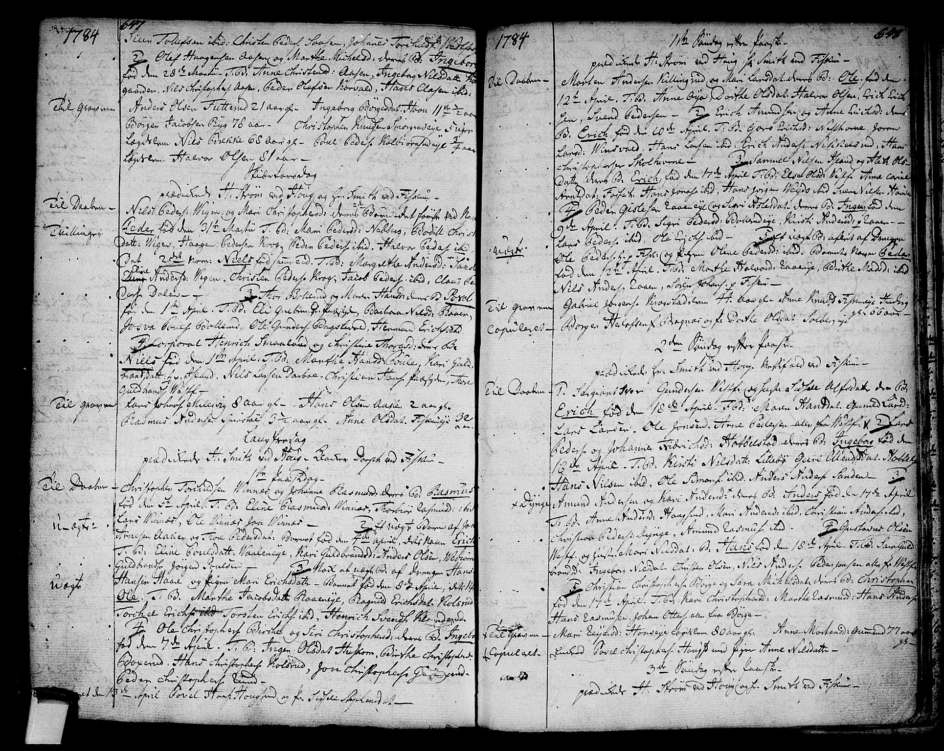 Eiker kirkebøker, AV/SAKO-A-4/F/Fa/L0008: Ministerialbok nr. I 8, 1764-1788, s. 647-648
