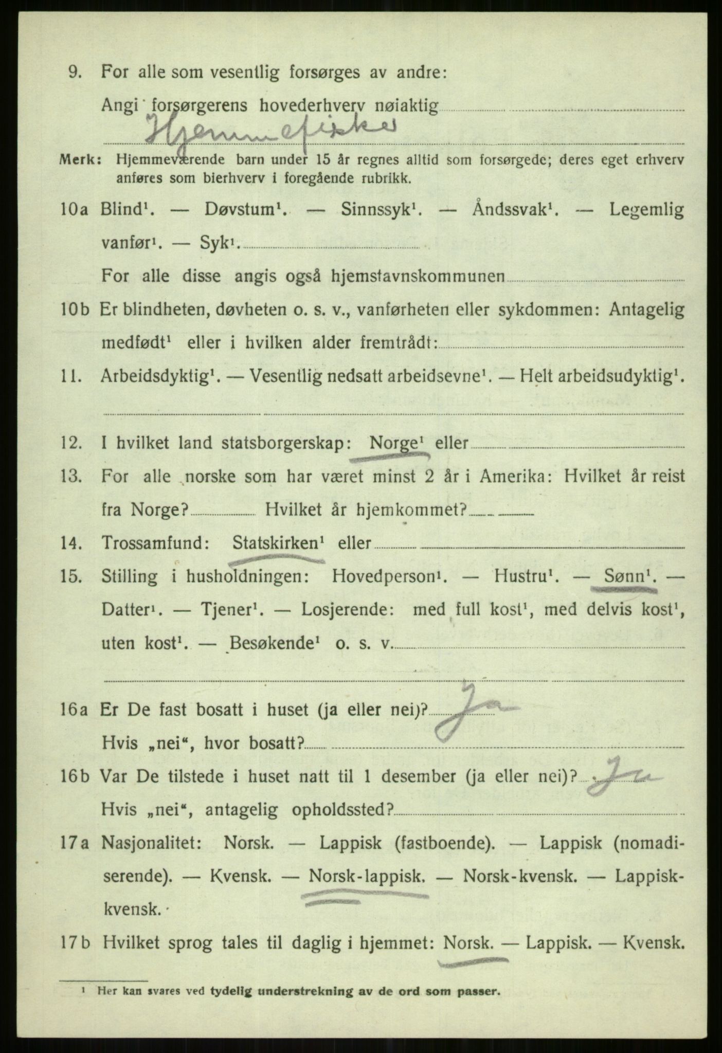 SATØ, Folketelling 1920 for 1936 Karlsøy herred, 1920, s. 1690