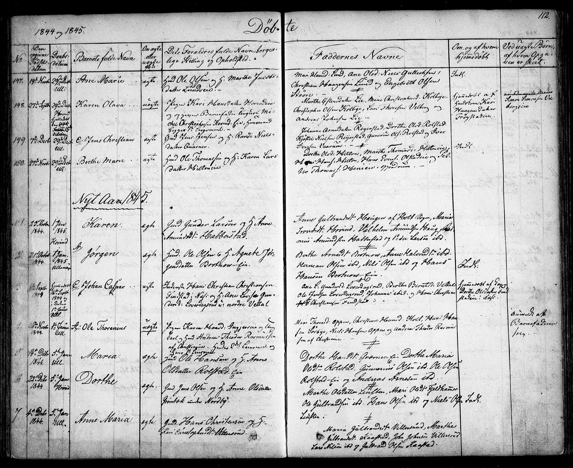 Ullensaker prestekontor Kirkebøker, AV/SAO-A-10236a/F/Fa/L0014.a: Ministerialbok nr. I 14A, 1836-1850, s. 112