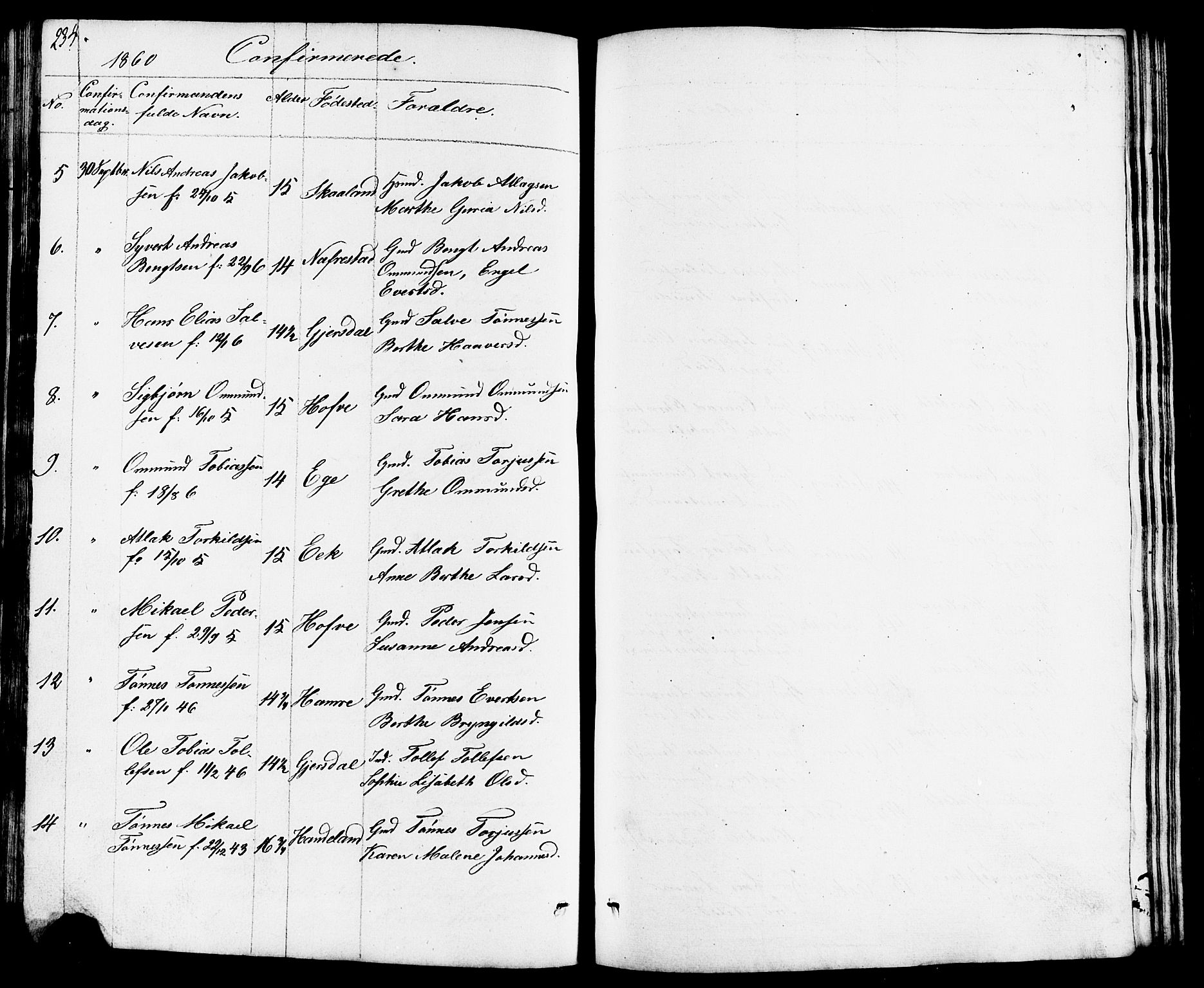 Lund sokneprestkontor, AV/SAST-A-101809/S07/L0003: Klokkerbok nr. B 3, 1848-1885, s. 234