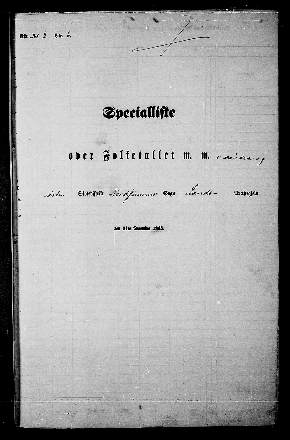 RA, Folketelling 1865 for 0536P Land prestegjeld, 1865, s. 59
