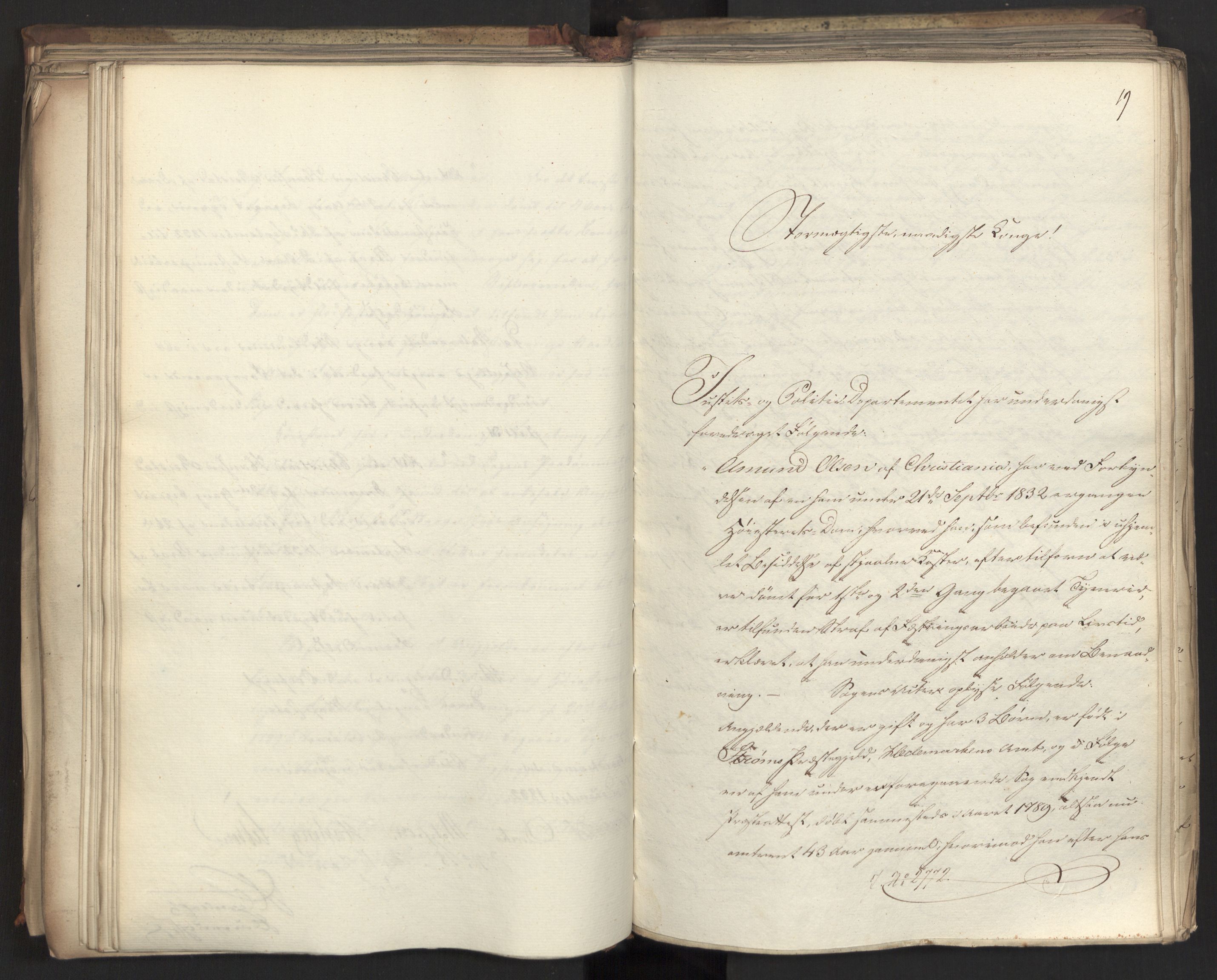 Statsrådsavdelingen i Stockholm, AV/RA-S-1003/D/Da/L0081: Regjeringsinnstillinger nr. 2700-2857, 1832, s. 261