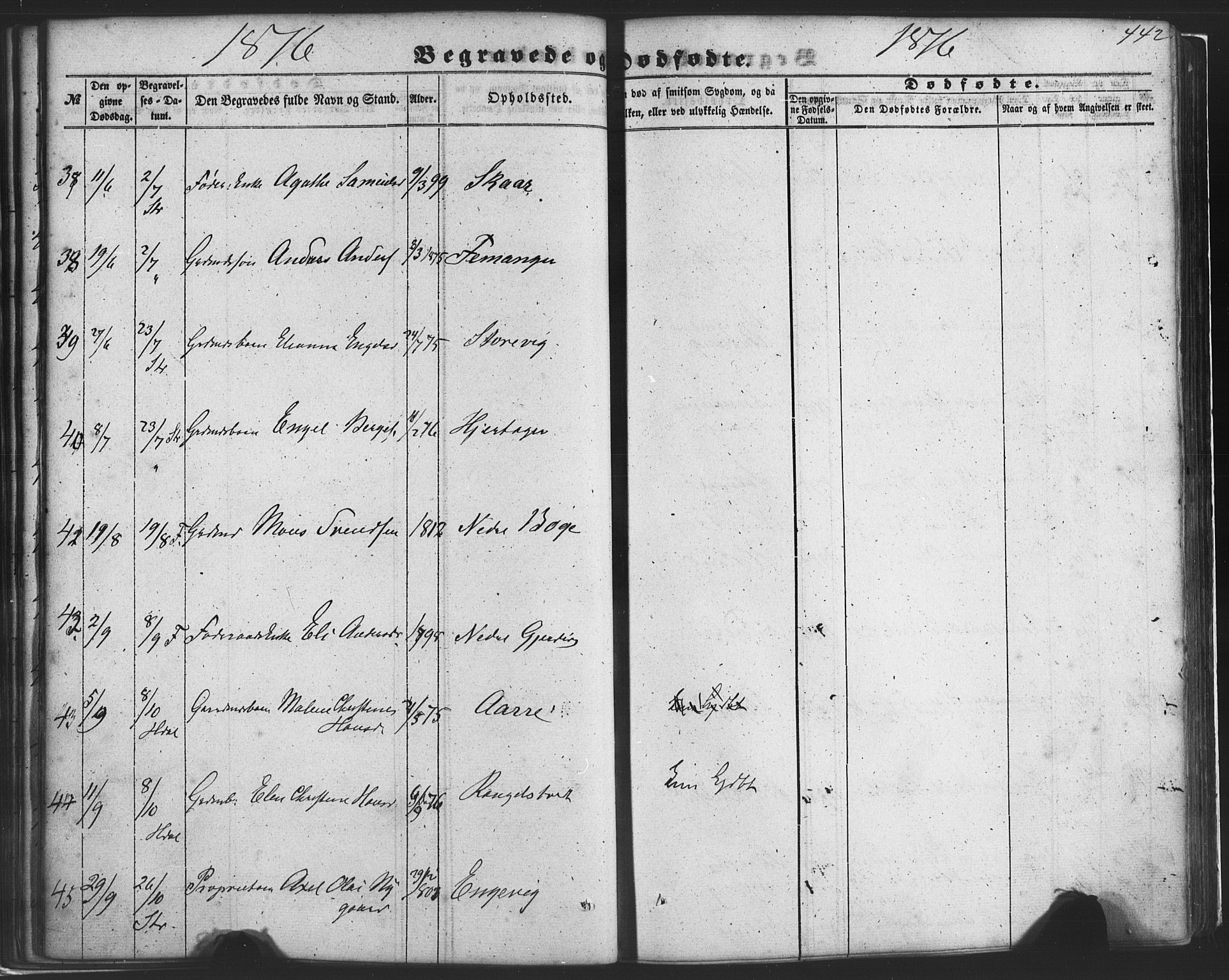 Fusa sokneprestembete, AV/SAB-A-75401/H/Haa: Ministerialbok nr. A 1II, 1855-1879, s. 442