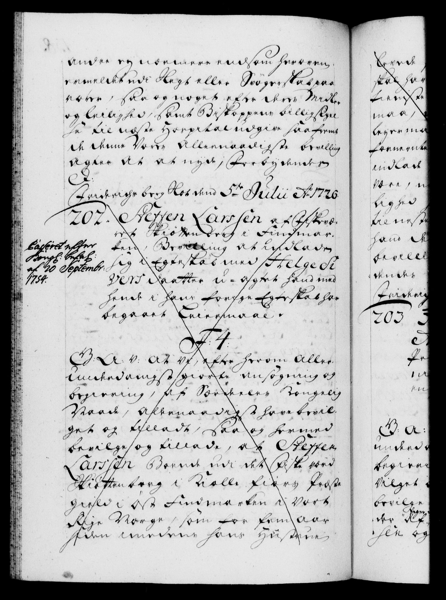 Danske Kanselli 1572-1799, AV/RA-EA-3023/F/Fc/Fca/Fcaa/L0025: Norske registre, 1726-1728, s. 138b