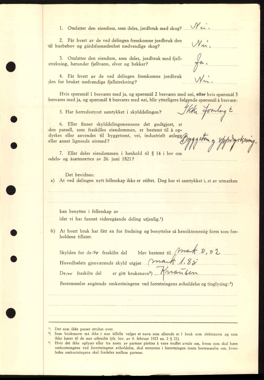 Nordre Sunnmøre sorenskriveri, AV/SAT-A-0006/1/2/2C/2Ca: Pantebok nr. A15, 1942-1943, Dagboknr: 1889/1942