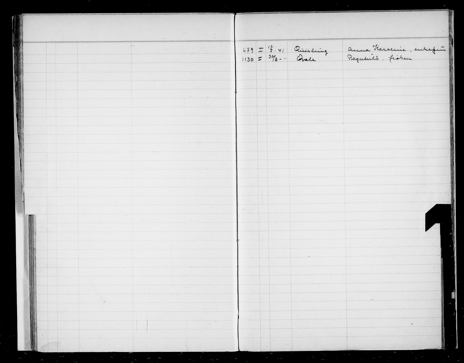 Oslo skifterett, SAO/A-10383/F/Fa/Faa/L0041: Register til dødsfallsprotokollene, 1941