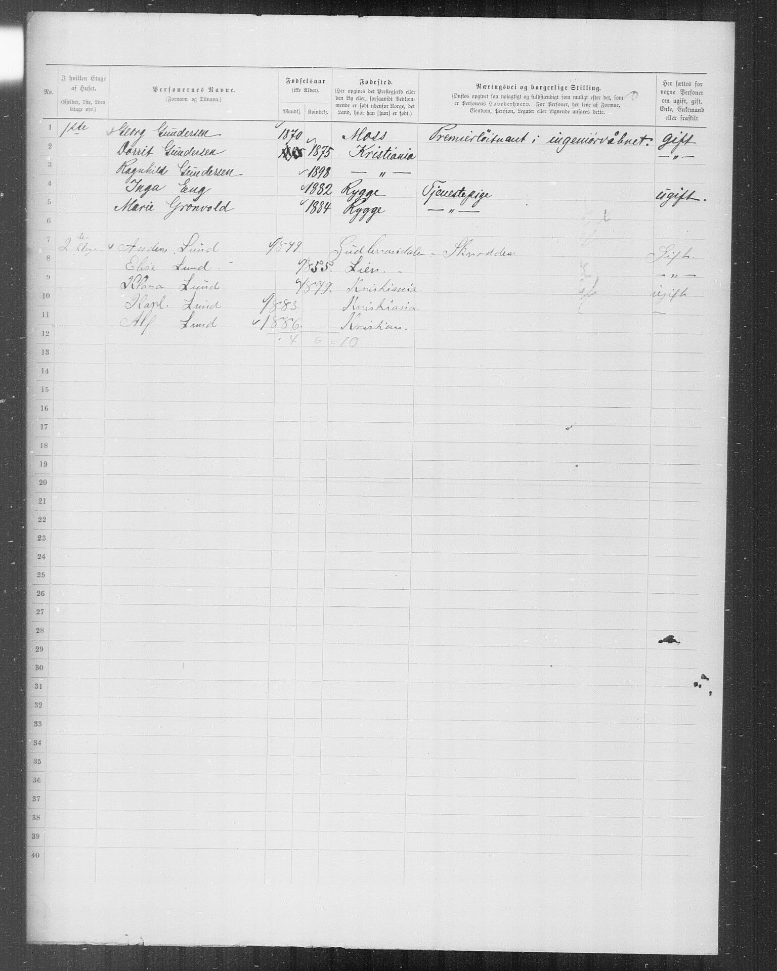 OBA, Kommunal folketelling 31.12.1899 for Kristiania kjøpstad, 1899, s. 9040