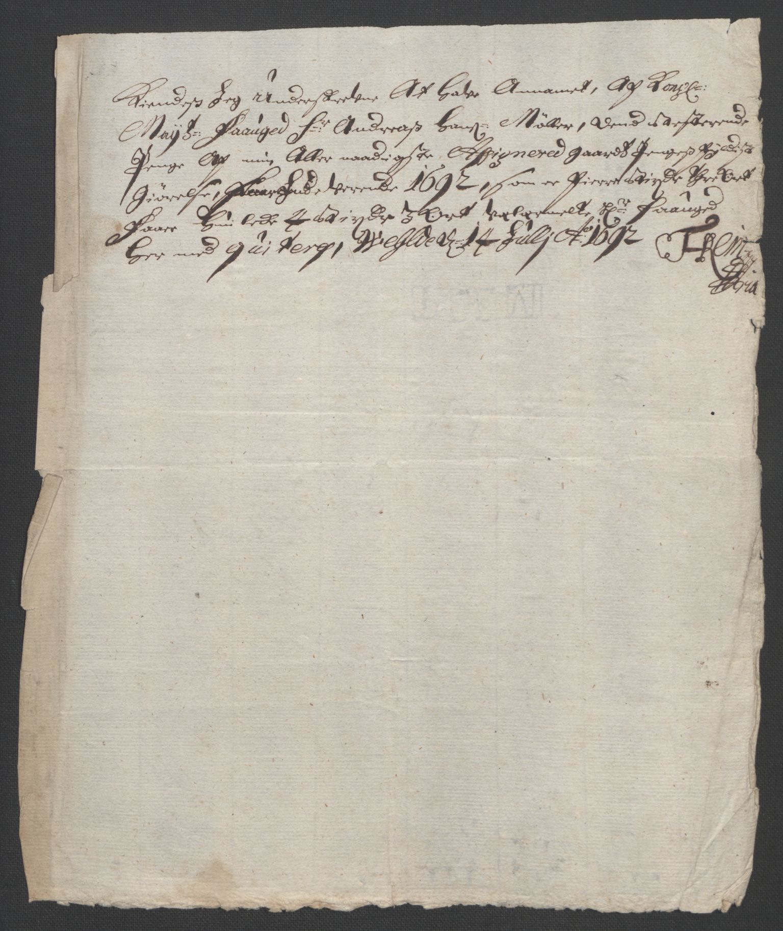Rentekammeret inntil 1814, Reviderte regnskaper, Fogderegnskap, AV/RA-EA-4092/R54/L3554: Fogderegnskap Sunnmøre, 1691-1693, s. 337