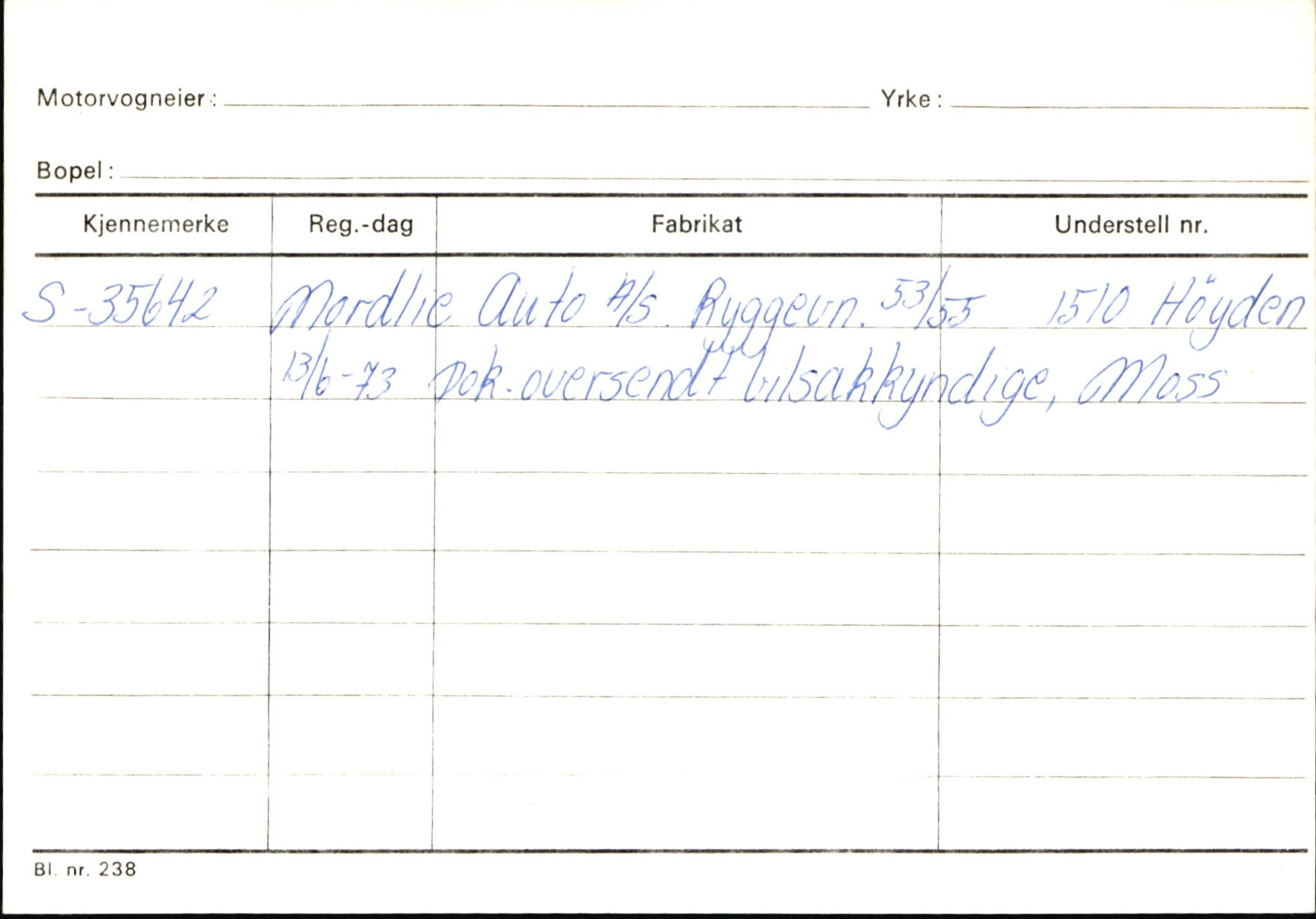 Statens vegvesen, Sogn og Fjordane vegkontor, AV/SAB-A-5301/4/F/L0146: Registerkort Årdal R-Å samt diverse kort, 1945-1975, s. 1145