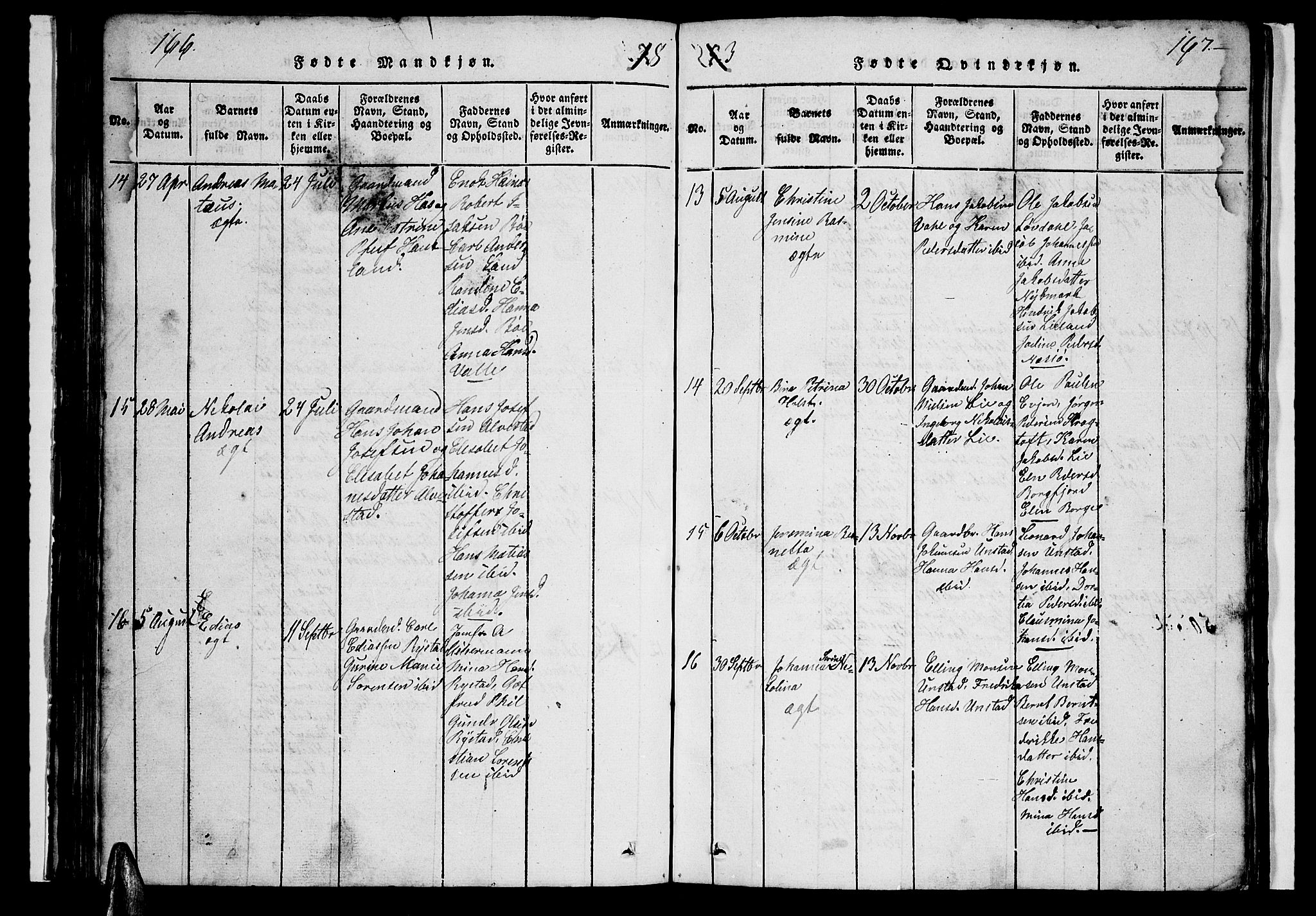 Ministerialprotokoller, klokkerbøker og fødselsregistre - Nordland, SAT/A-1459/880/L1139: Klokkerbok nr. 880C01, 1836-1857, s. 166-167