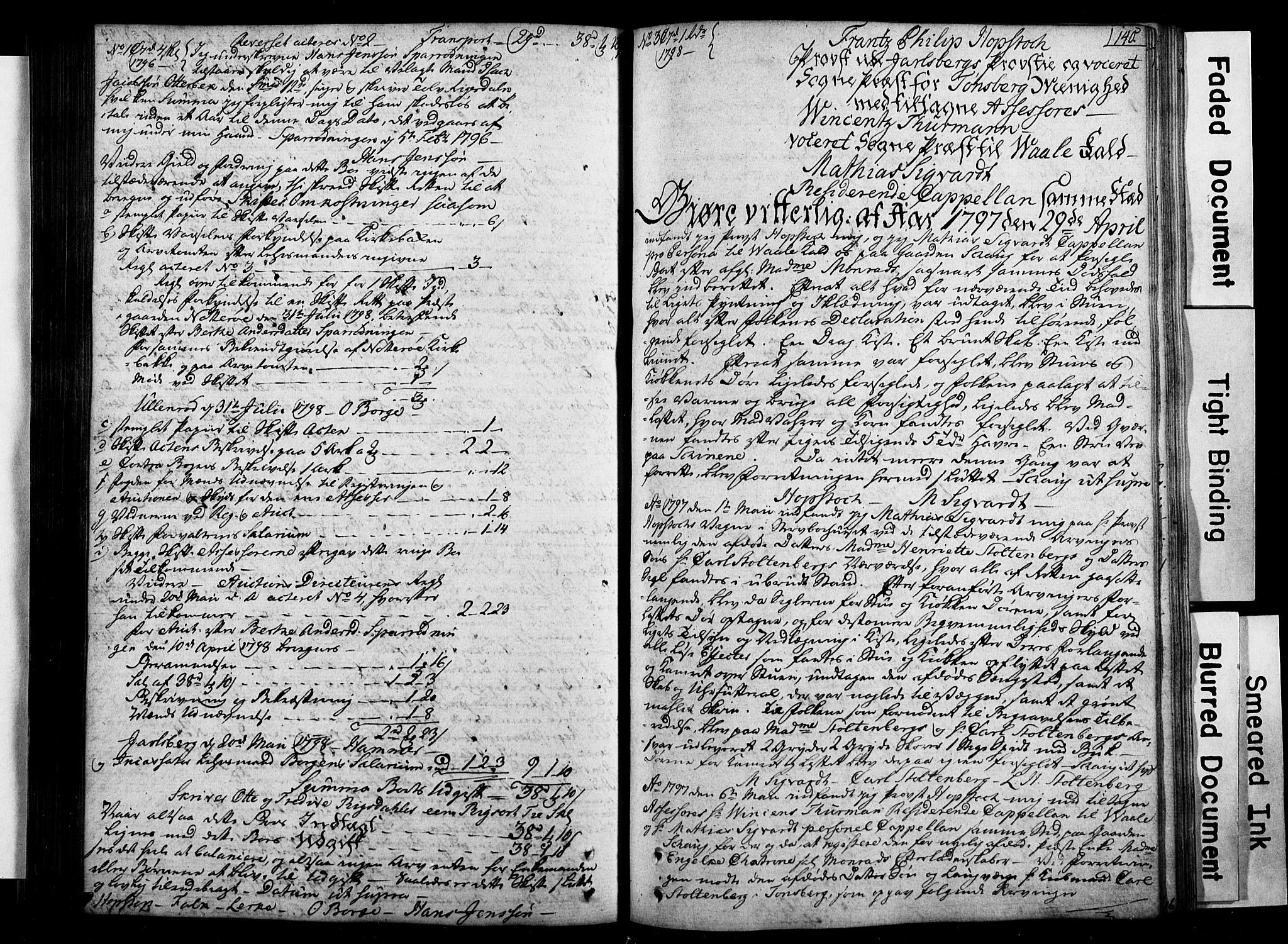 Jarlsberg prosti, AV/SAKO-A-445/O/Ob/L0003: Skifteprotokoll, 1791-1808, s. 140