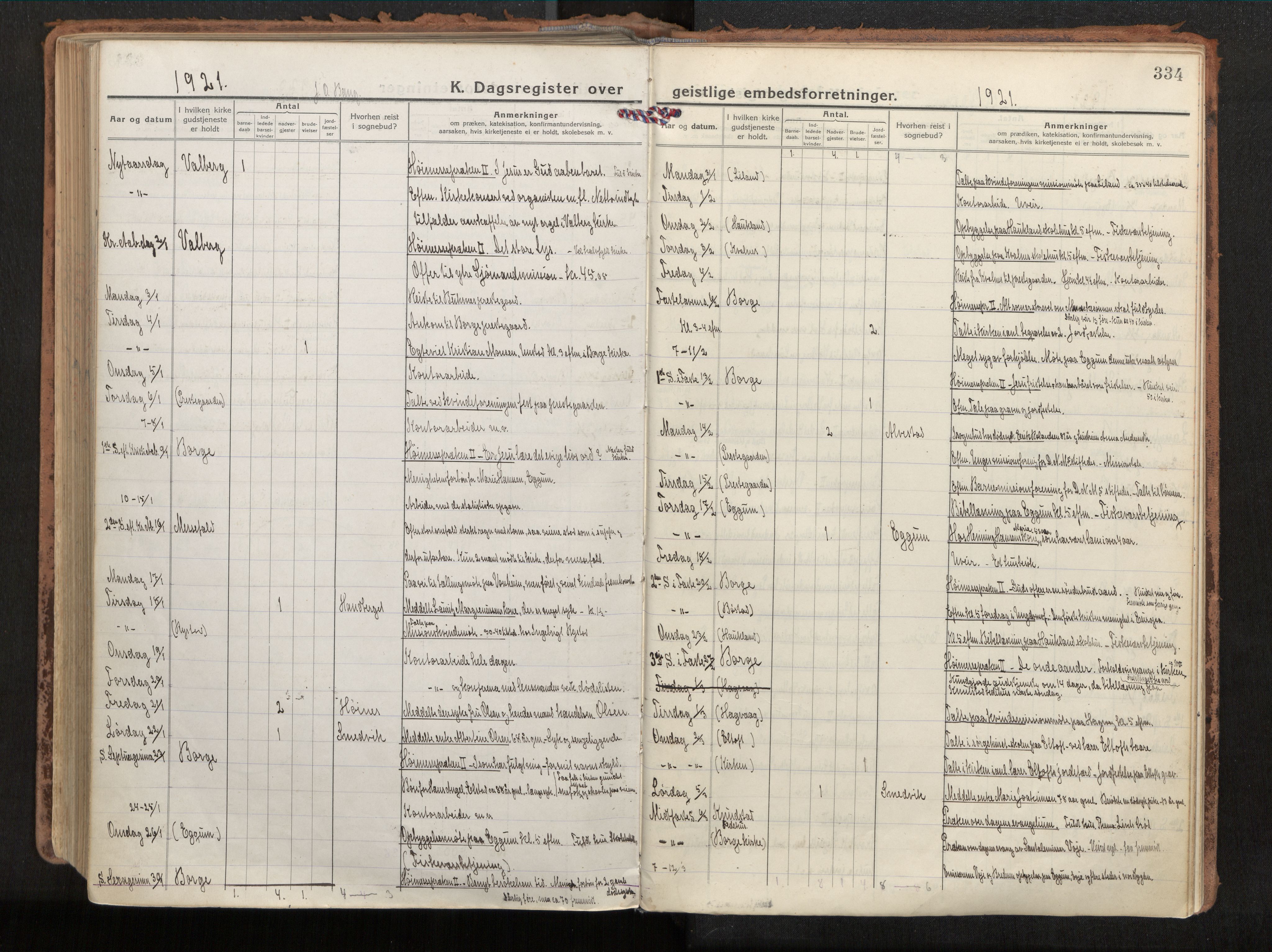 Ministerialprotokoller, klokkerbøker og fødselsregistre - Nordland, SAT/A-1459/880/L1136: Ministerialbok nr. 880A10, 1919-1927, s. 334