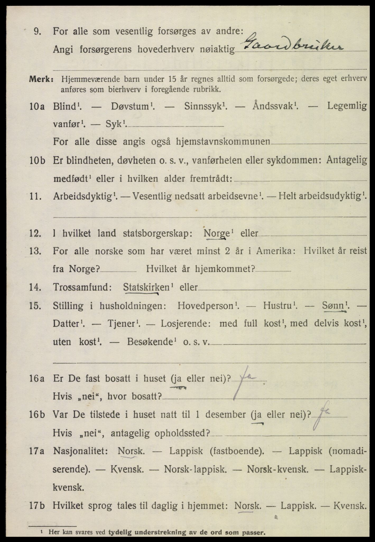 SAT, Folketelling 1920 for 1746 Klinga herred, 1920, s. 2852
