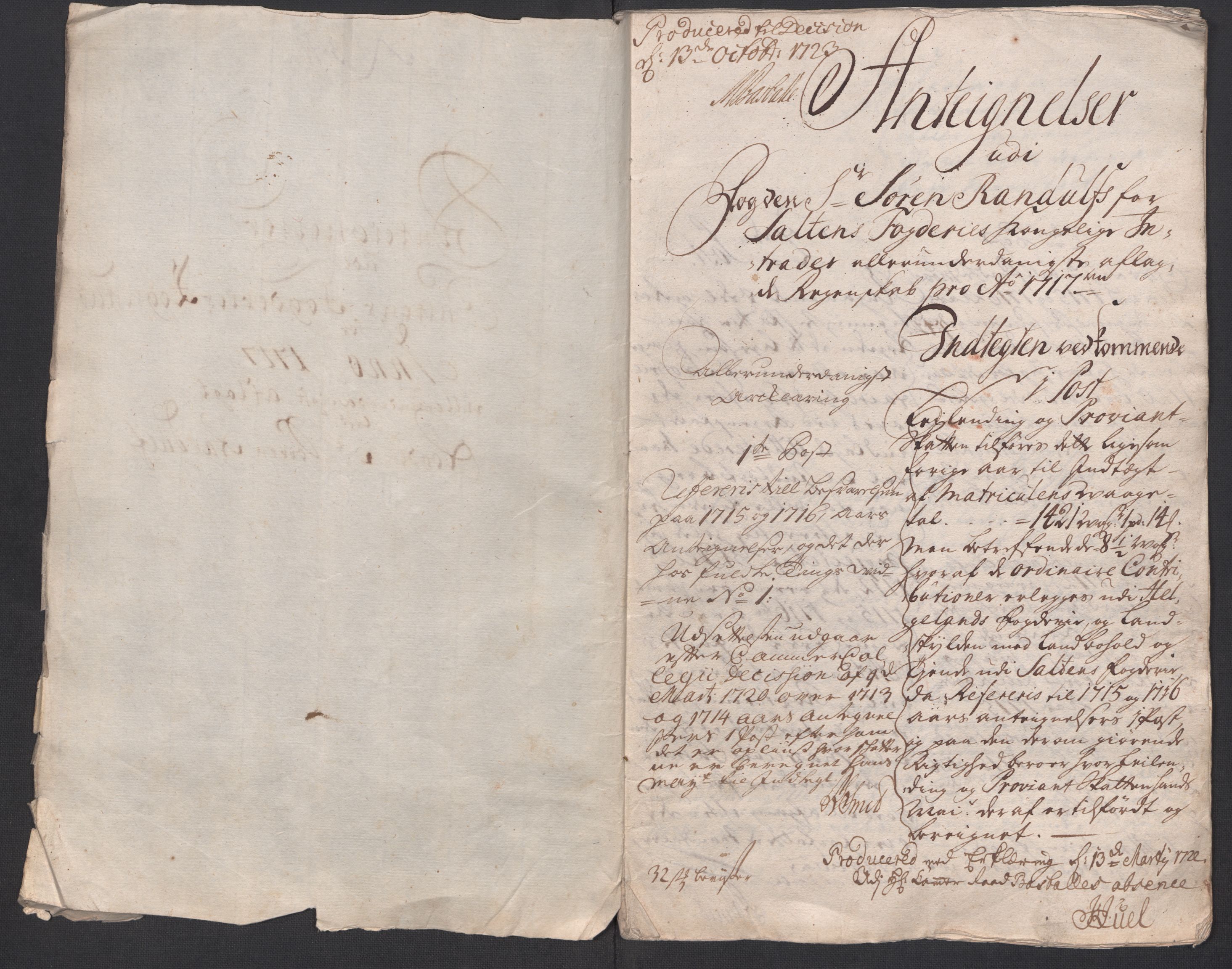 Rentekammeret inntil 1814, Reviderte regnskaper, Fogderegnskap, AV/RA-EA-4092/R66/L4587: Fogderegnskap Salten, 1717, s. 395