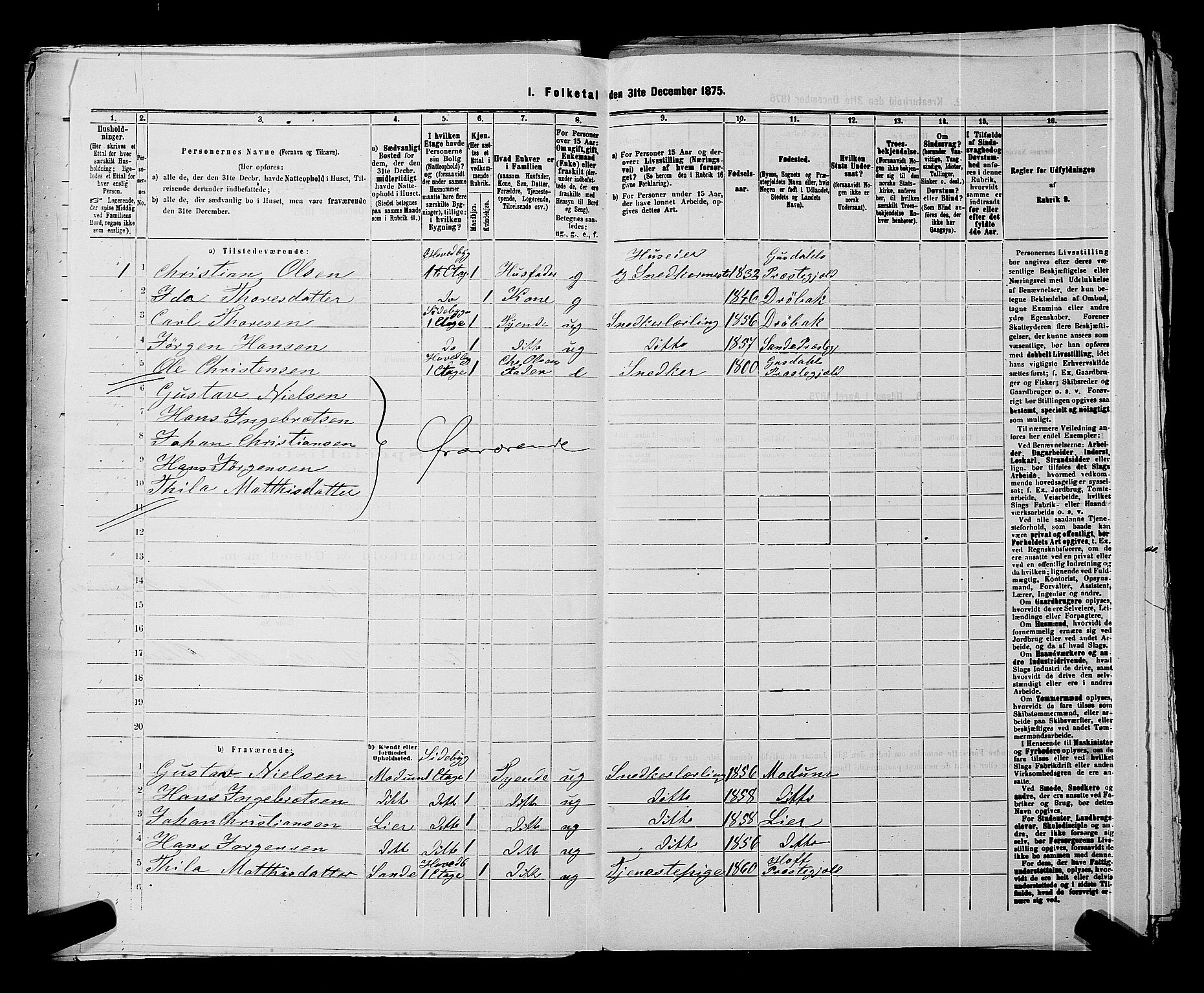 SAKO, Folketelling 1875 for 0602 Drammen kjøpstad, 1875, s. 365