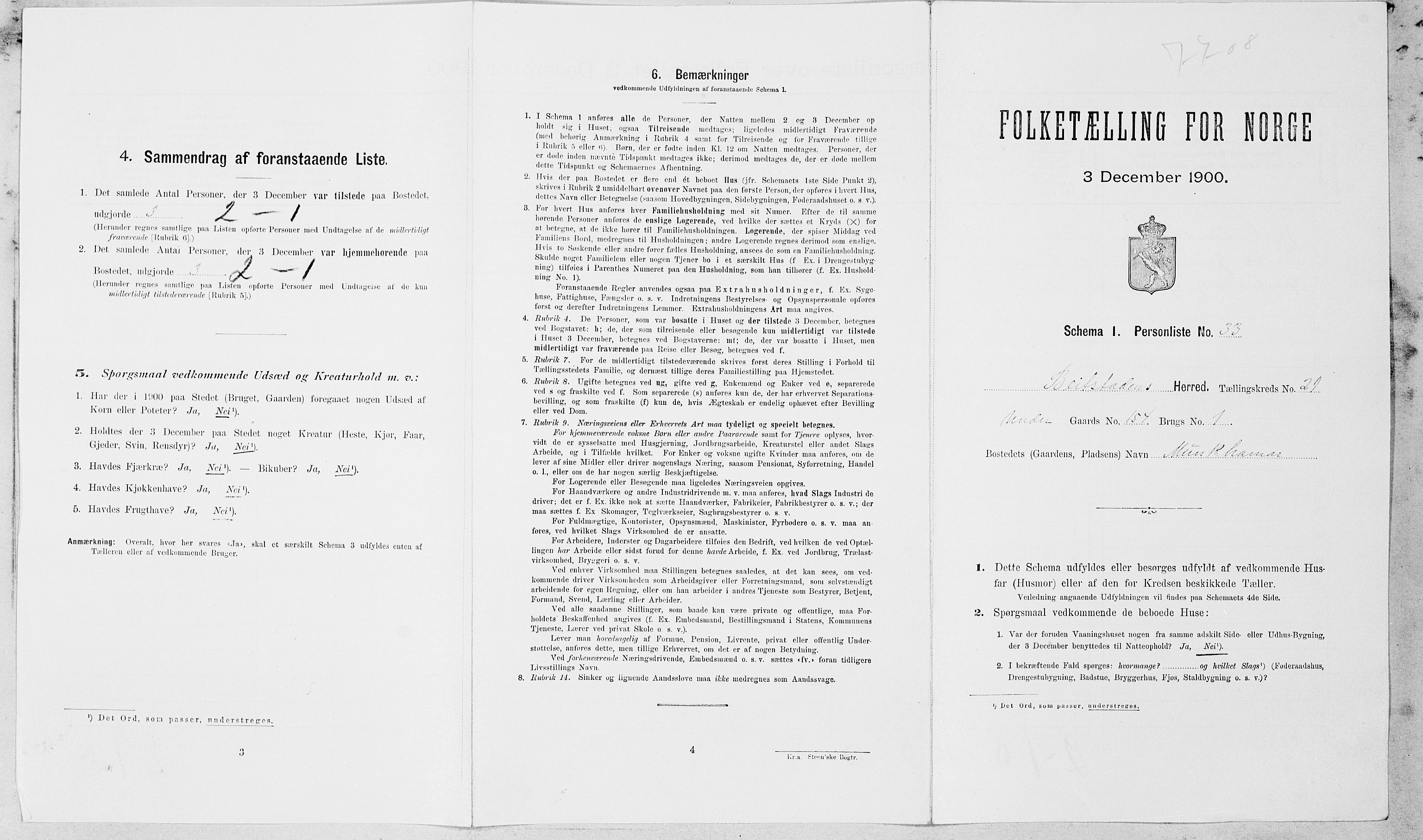 SAT, Folketelling 1900 for 1727 Beitstad herred, 1900, s. 1496
