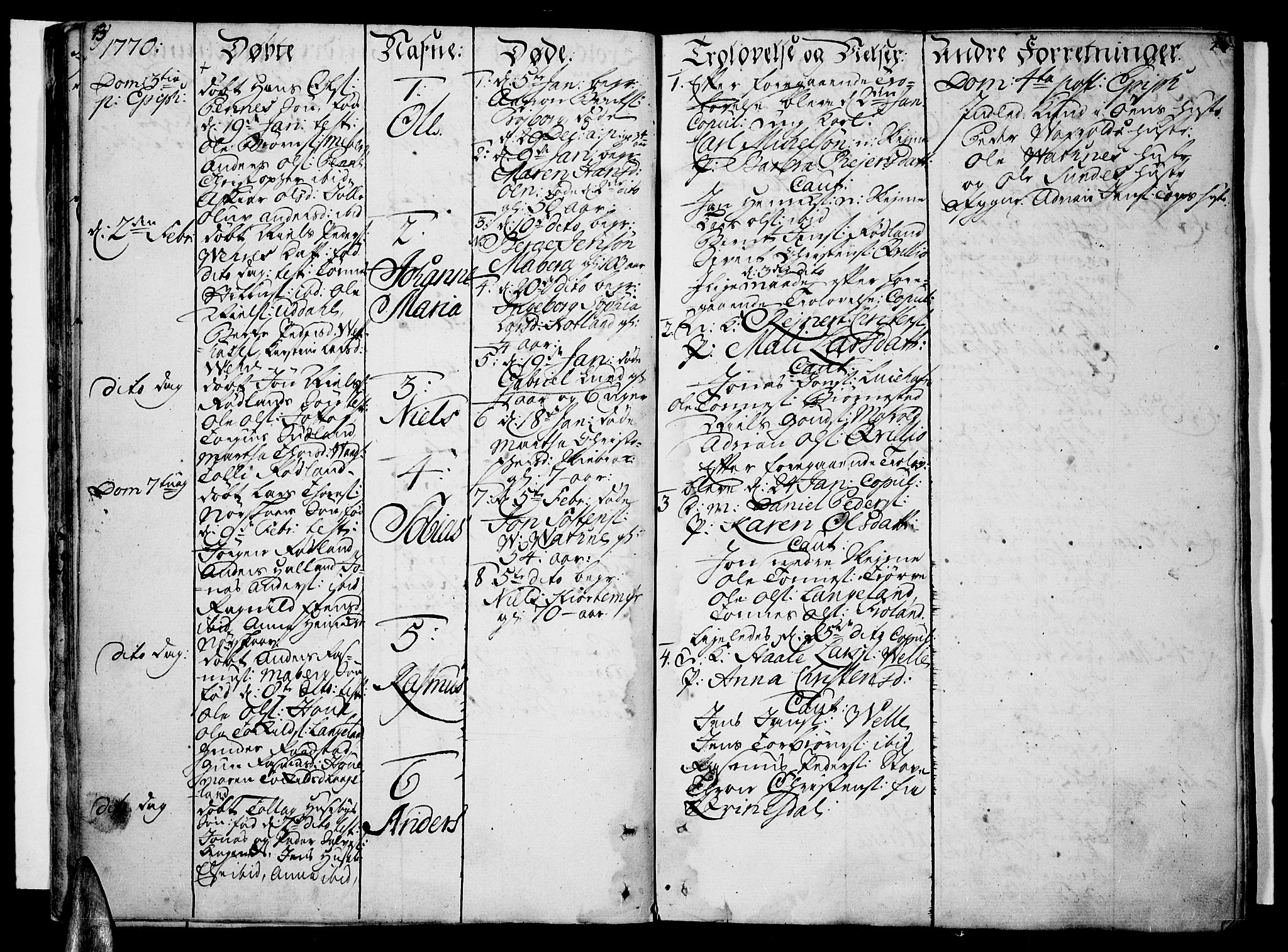 Lista sokneprestkontor, AV/SAK-1111-0027/F/Fa/L0004: Ministerialbok nr. A 4, 1768-1794, s. 43-44