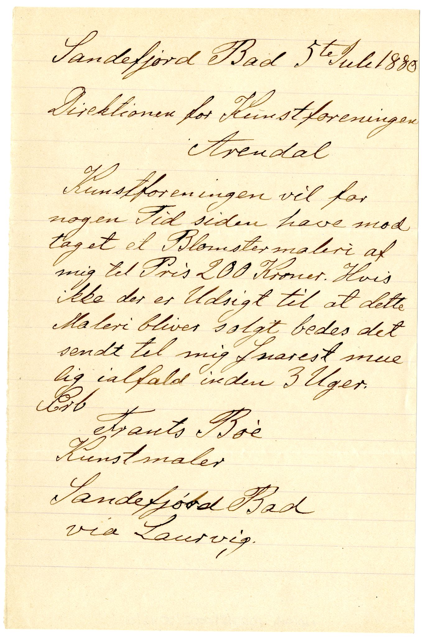 Diderik Maria Aalls brevsamling, NF/Ark-1023/F/L0002: D.M. Aalls brevsamling. B - C, 1799-1889, s. 237