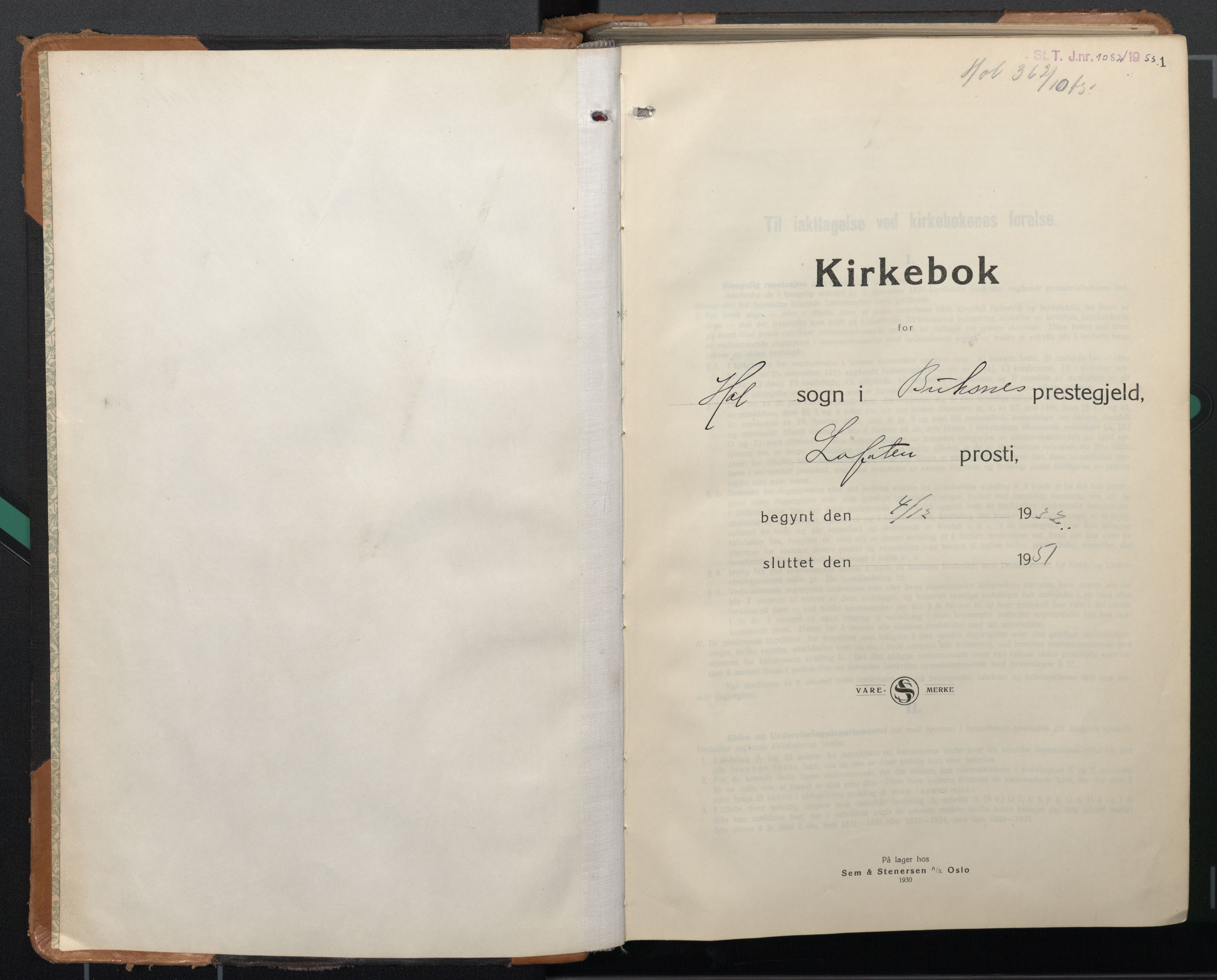 Ministerialprotokoller, klokkerbøker og fødselsregistre - Nordland, AV/SAT-A-1459/882/L1184: Klokkerbok nr. 882C02, 1932-1951, s. 1