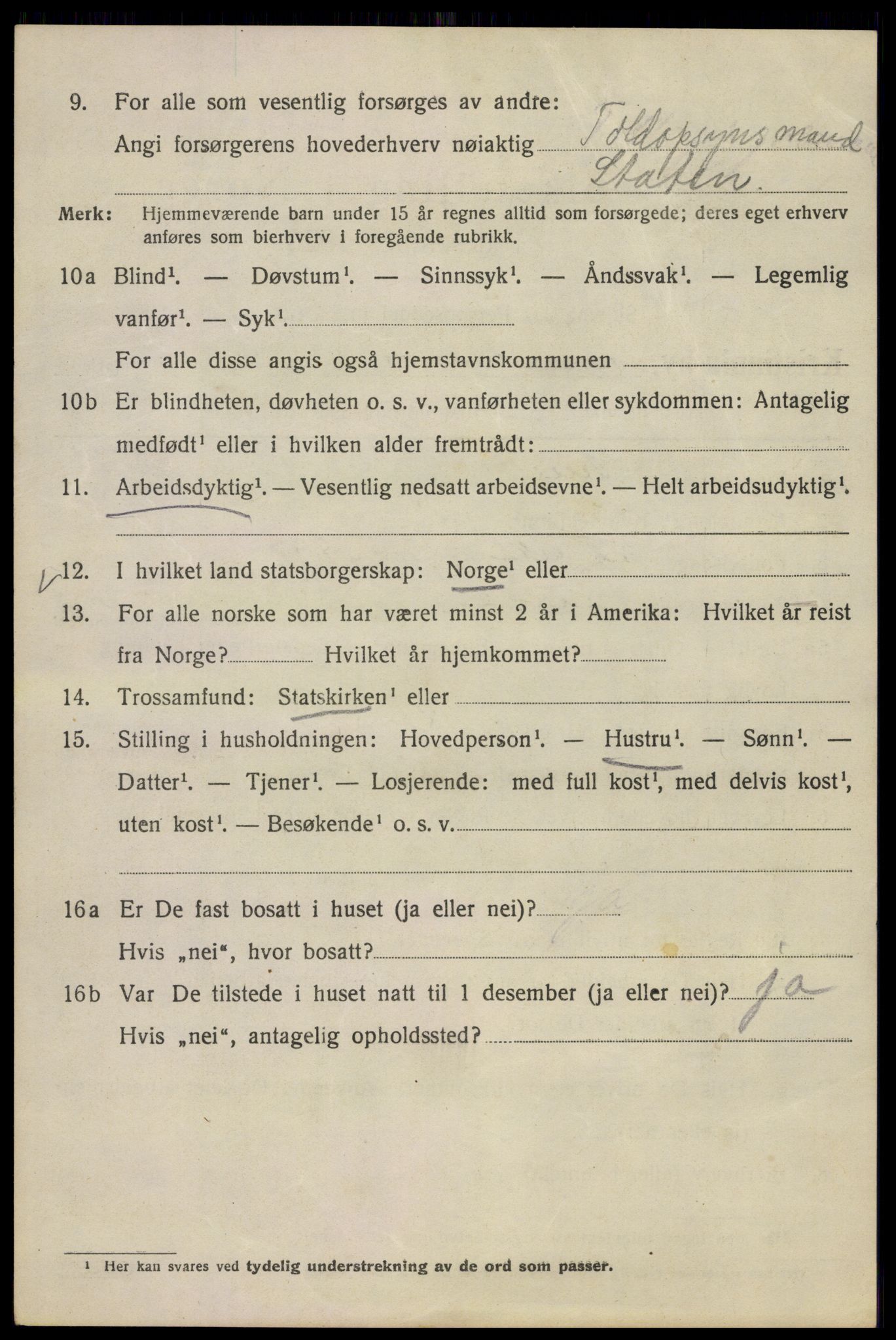 SAO, Folketelling 1920 for 0301 Kristiania kjøpstad, 1920, s. 278716