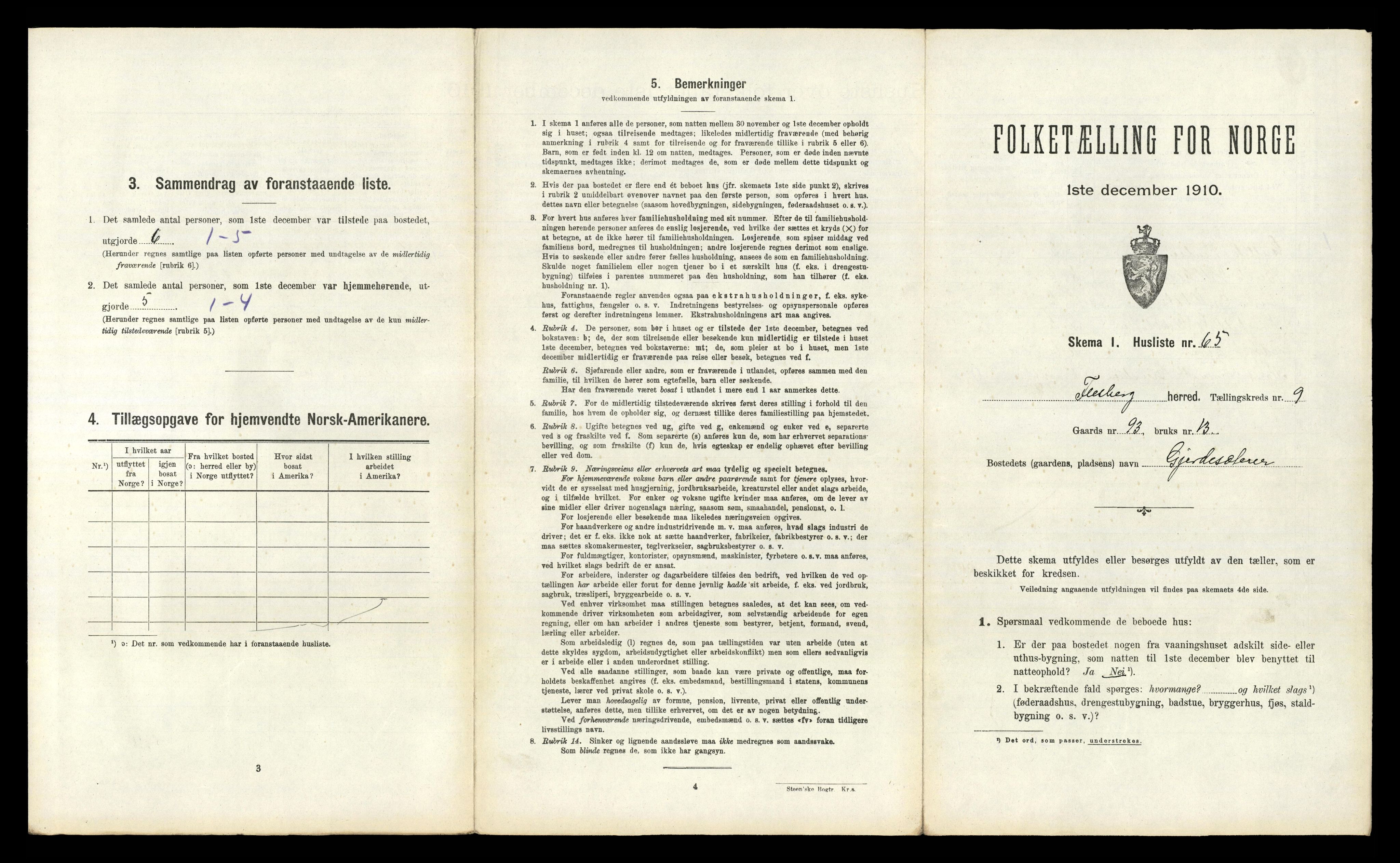 RA, Folketelling 1910 for 0631 Flesberg herred, 1910, s. 801