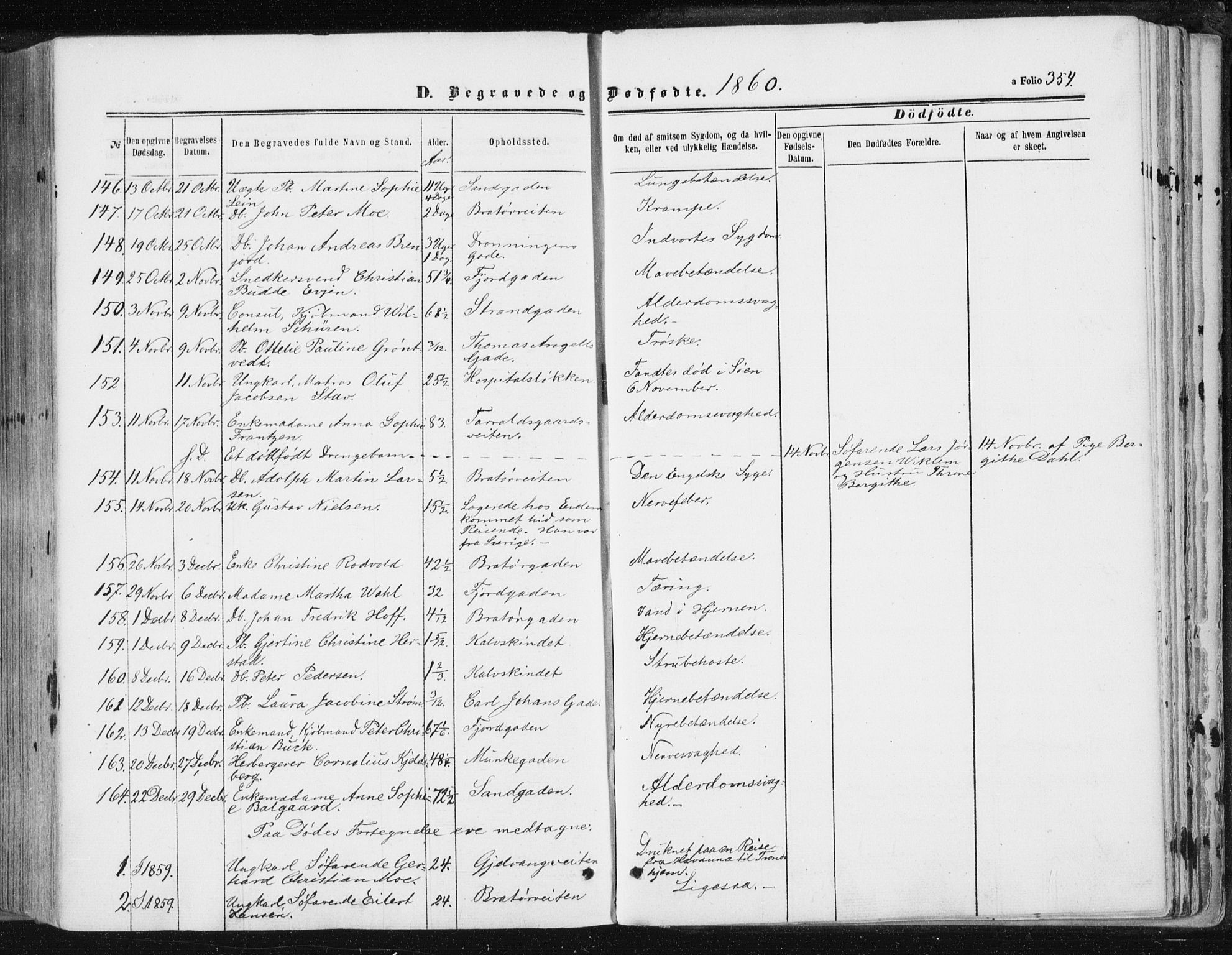 Ministerialprotokoller, klokkerbøker og fødselsregistre - Sør-Trøndelag, SAT/A-1456/602/L0115: Ministerialbok nr. 602A13, 1860-1872, s. 354