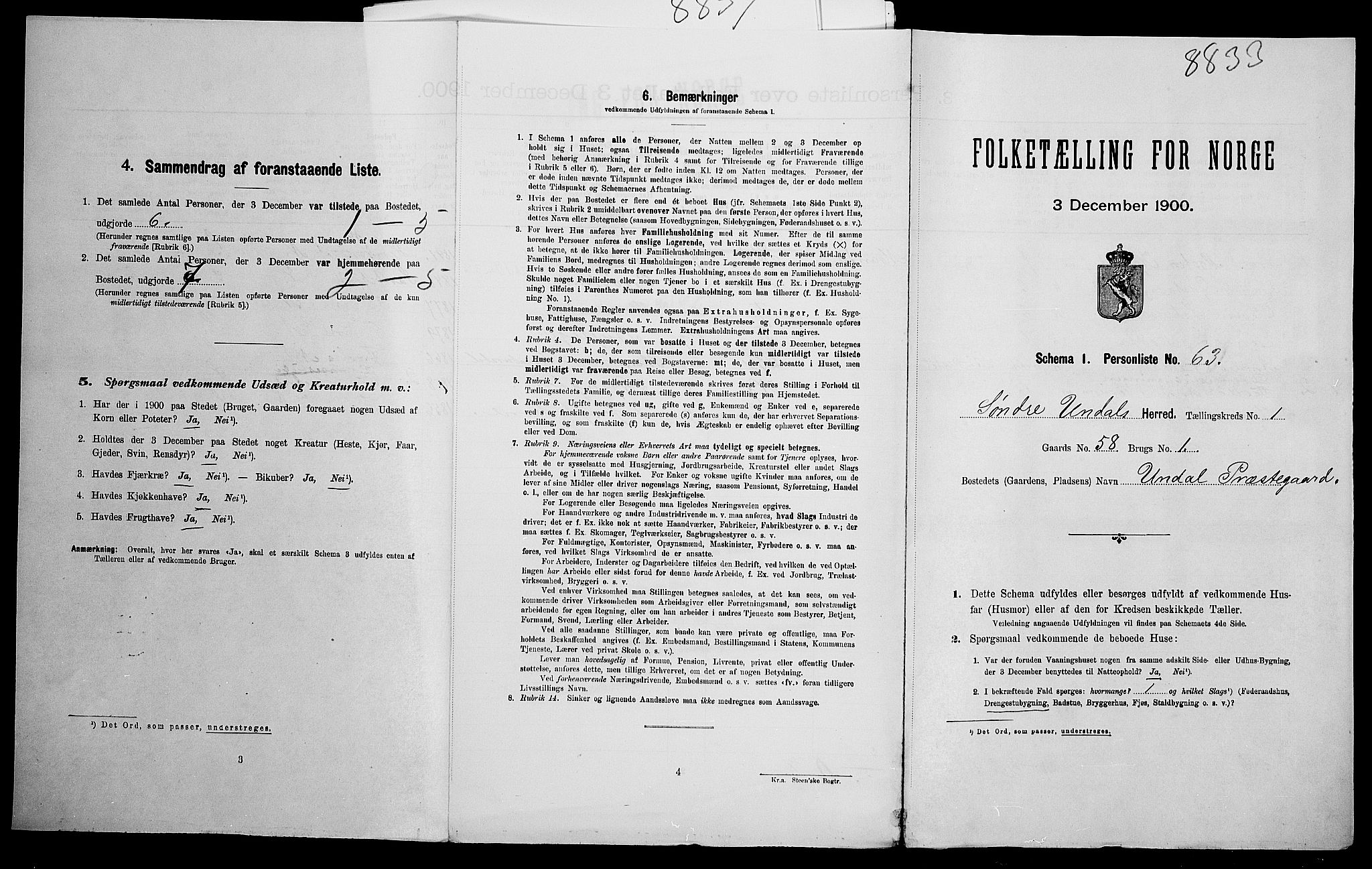 SAK, Folketelling 1900 for 1029 Sør-Audnedal herred, 1900, s. 216
