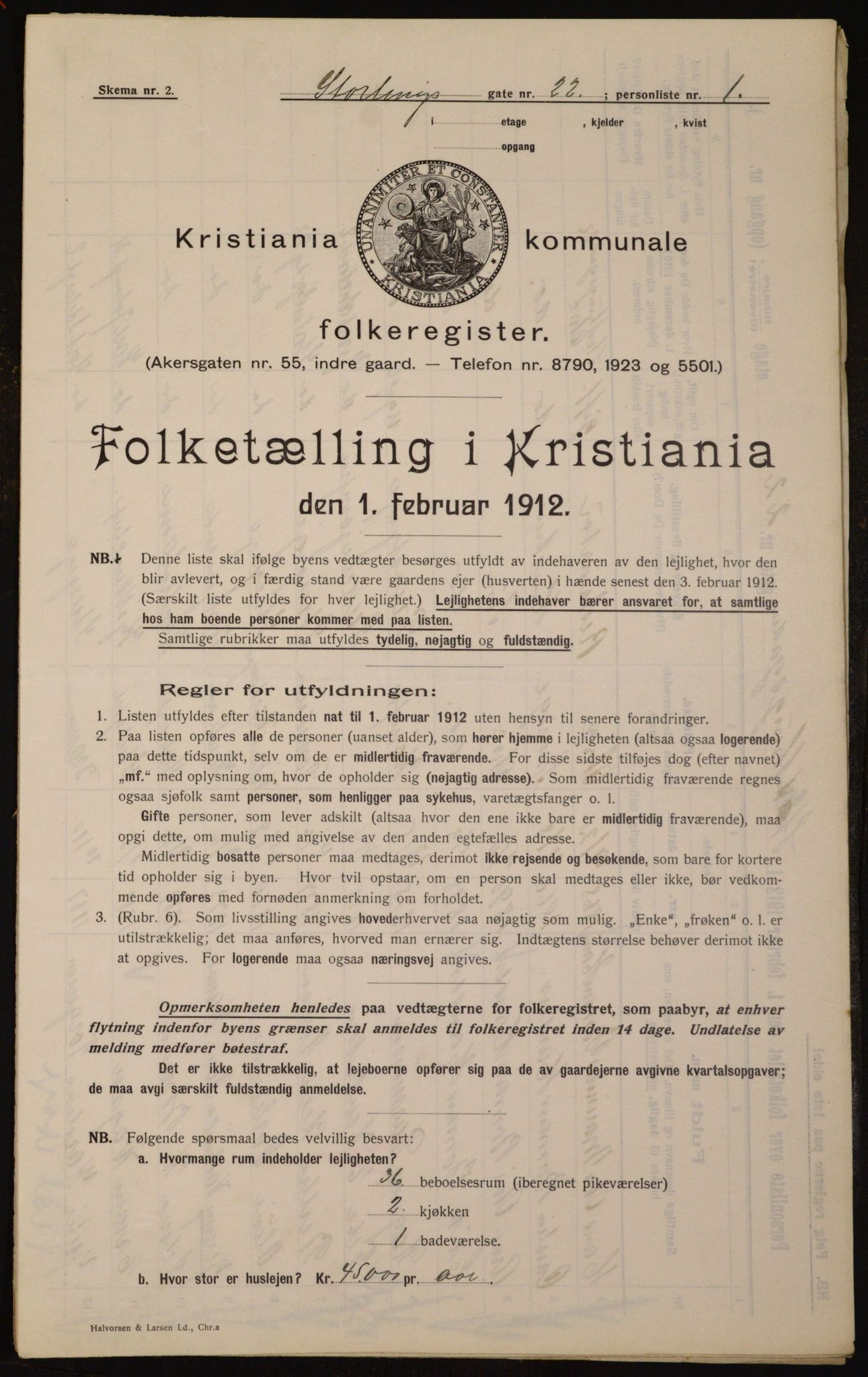 OBA, Kommunal folketelling 1.2.1912 for Kristiania, 1912, s. 103643