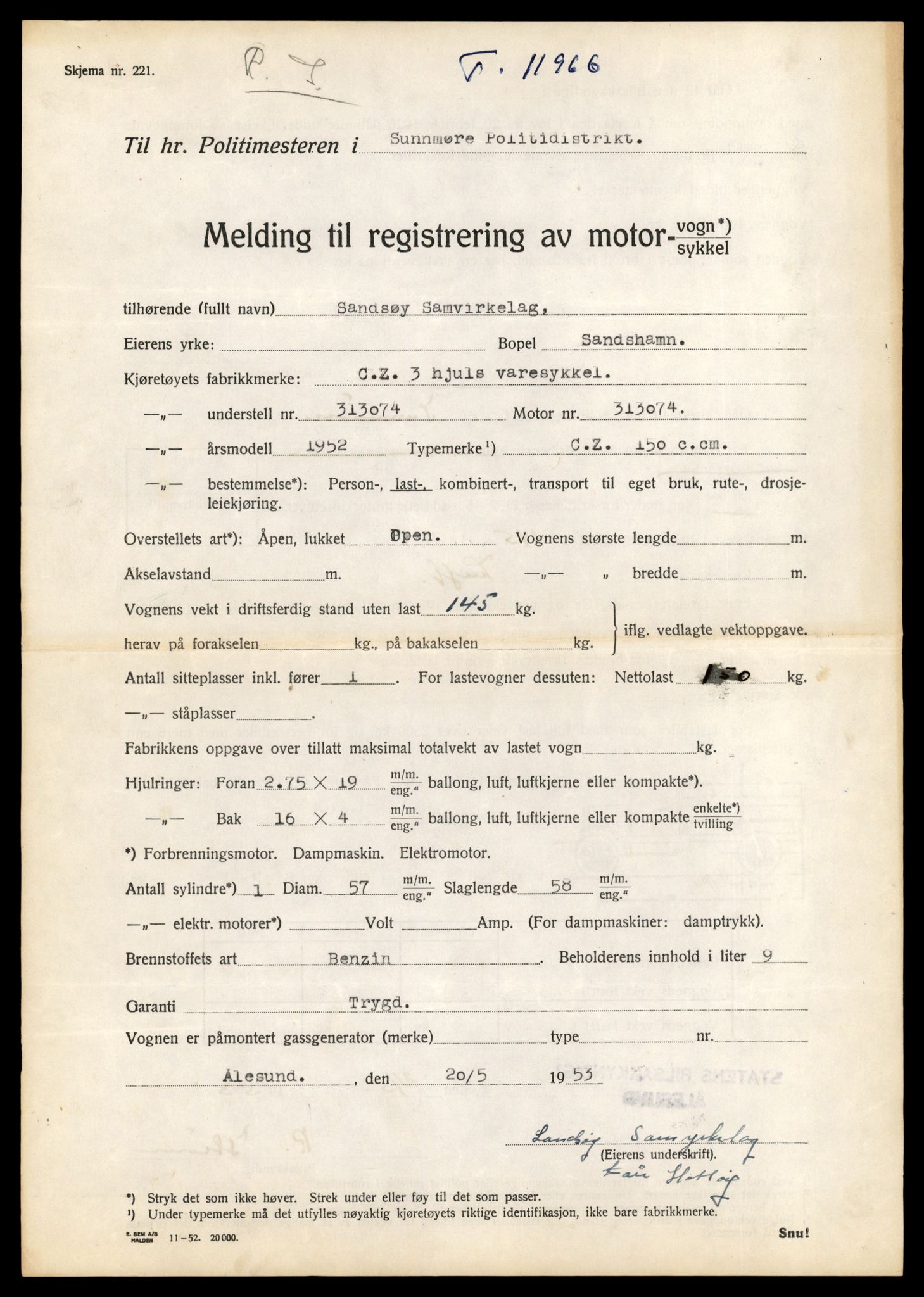 Møre og Romsdal vegkontor - Ålesund trafikkstasjon, AV/SAT-A-4099/F/Fe/L0031: Registreringskort for kjøretøy T 11800 - T 11996, 1927-1998, s. 2815