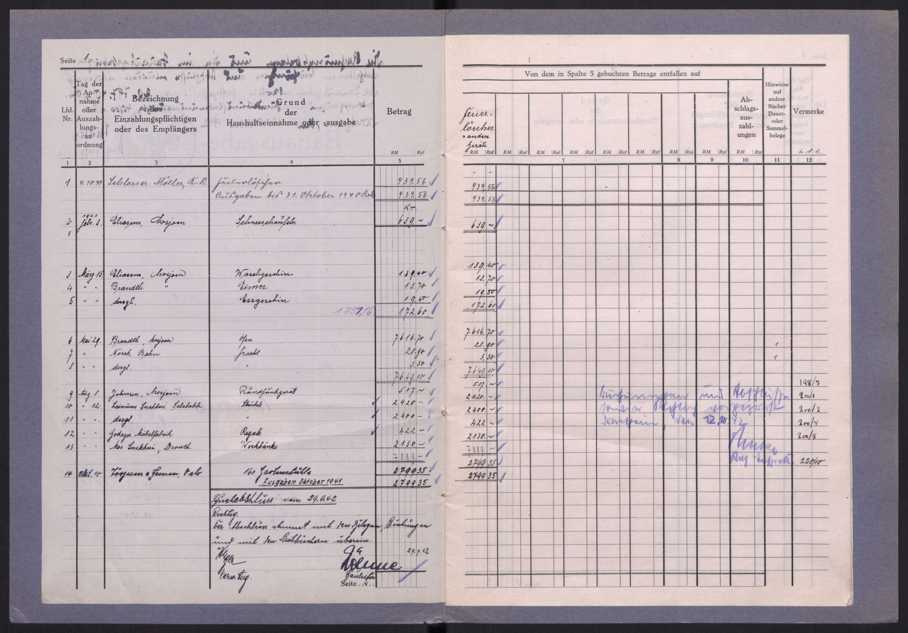 Tyske arkiver, Organisation Todt (OT), Einsatzgruppe Wiking, AV/RA-RAFA-2188/2/E/Ea/L0005: Byggeprosjekt i Hattfjelldal, 1940-1942, s. 200