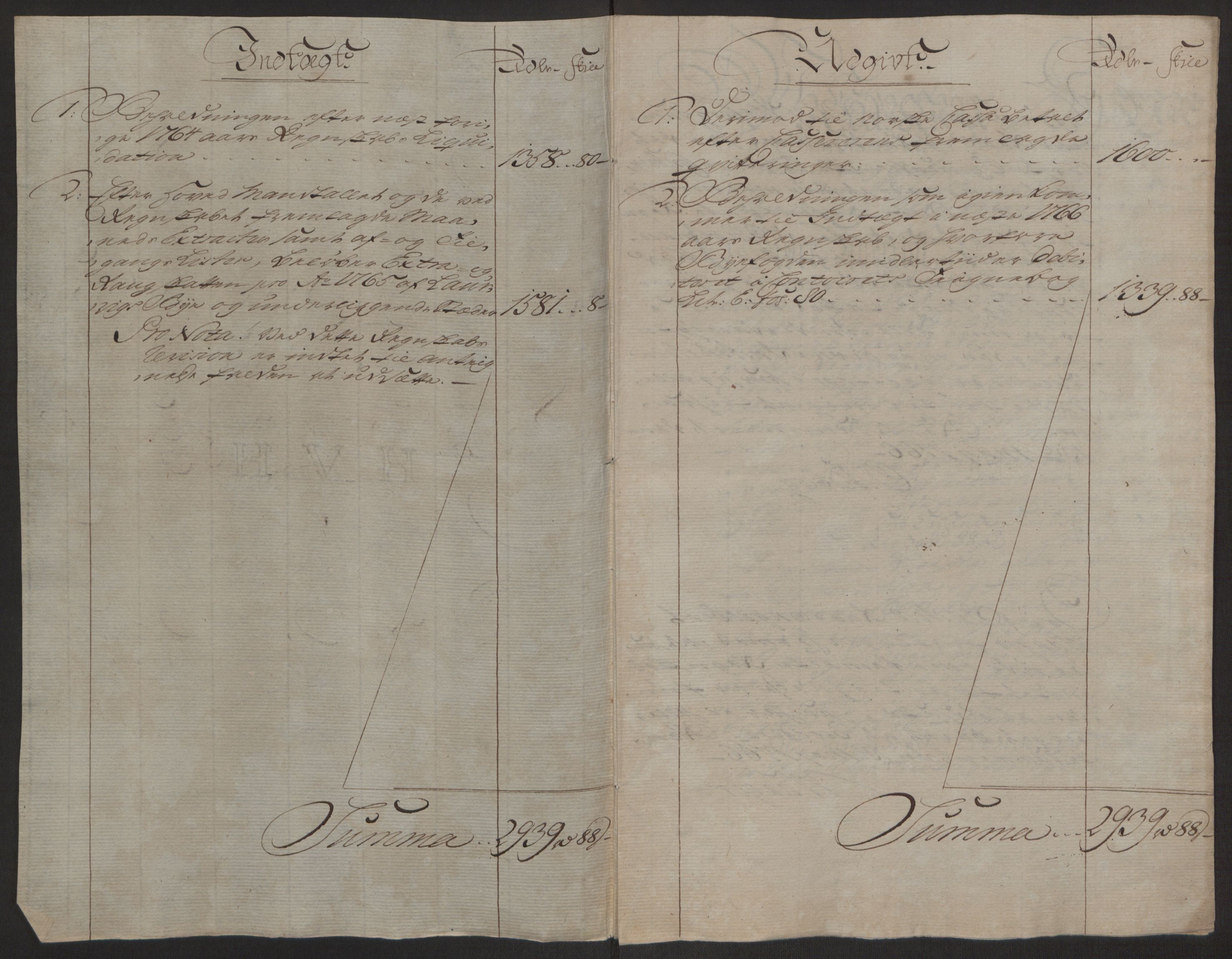 Rentekammeret inntil 1814, Reviderte regnskaper, Byregnskaper, RA/EA-4066/R/Ri/L0183/0001: [I4] Kontribusjonsregnskap / Ekstraskatt, 1762-1768, s. 249