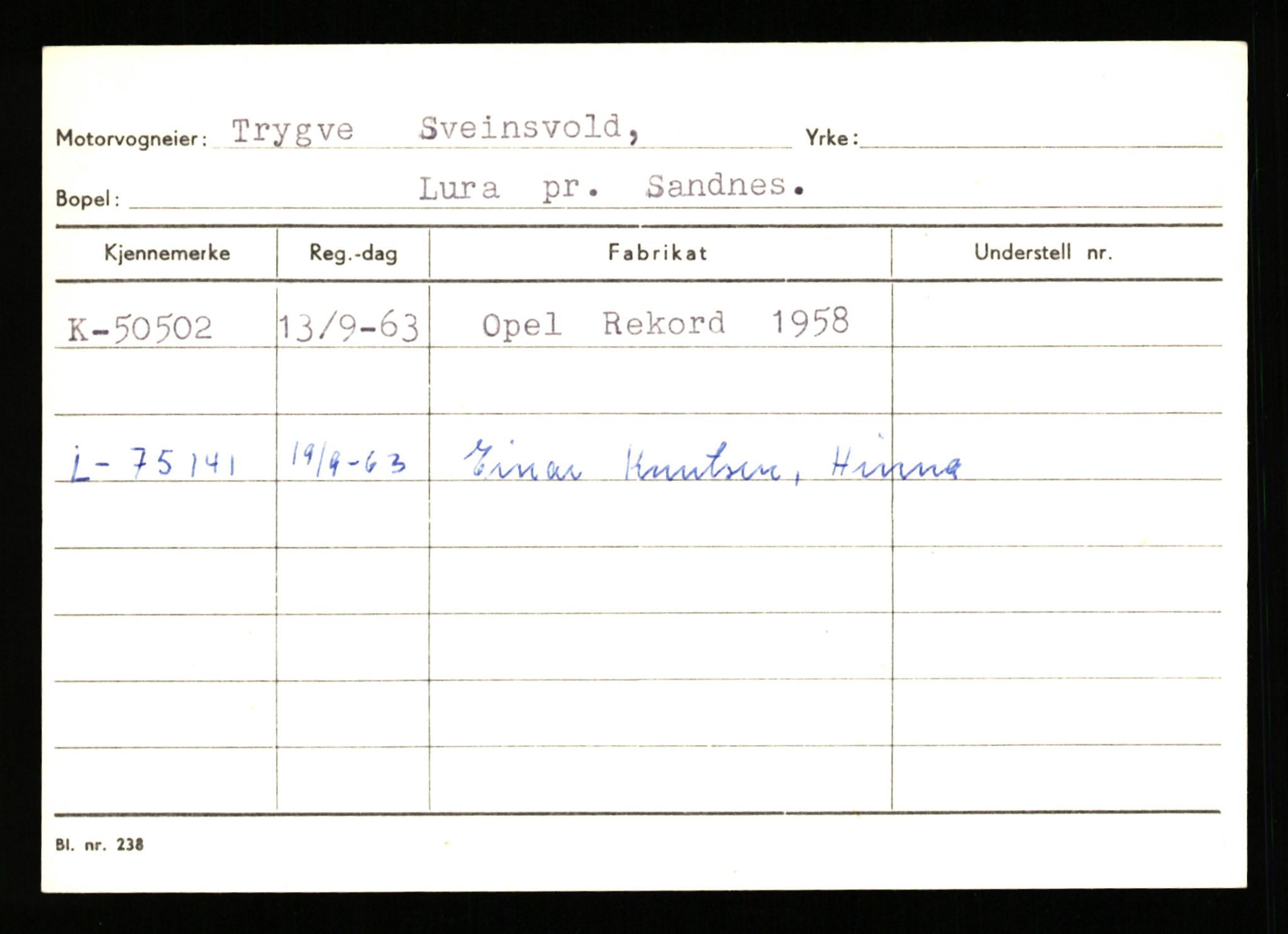 Stavanger trafikkstasjon, SAST/A-101942/0/G/L0007: Registreringsnummer: 49019 - 67460, 1930-1971, s. 343