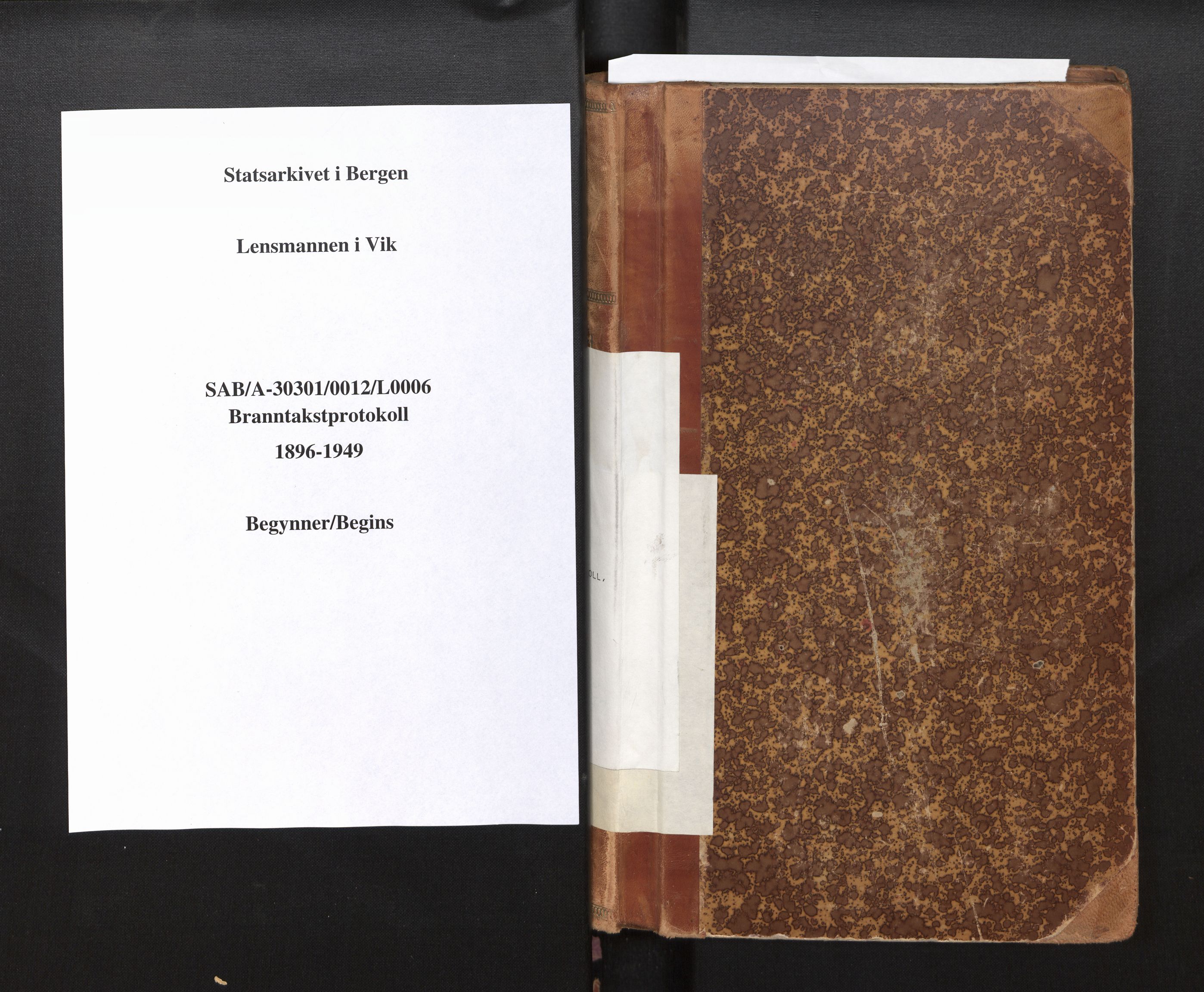 Lensmannen i Vik, SAB/A-30301/0012/L0006: Branntakstprotokoll, skjematakst, 1896-1949