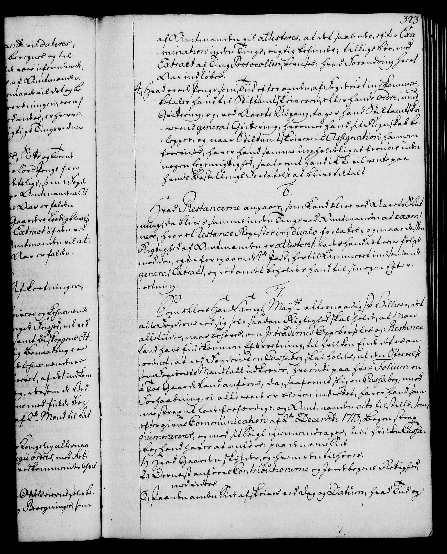 Rentekammeret, Kammerkanselliet, RA/EA-3111/G/Gg/Ggi/L0003: Norsk instruksjonsprotokoll med register (merket RK 53.36), 1751-1775, s. 323