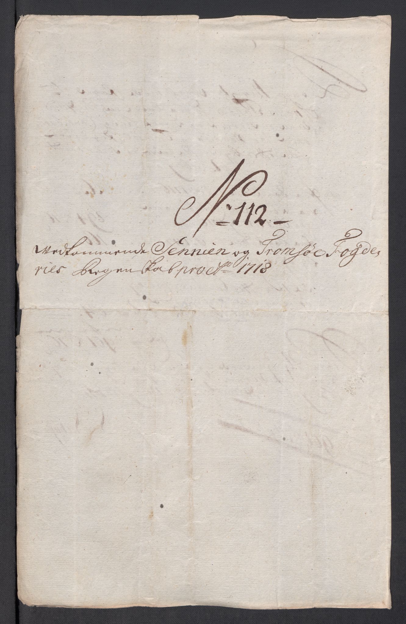 Rentekammeret inntil 1814, Reviderte regnskaper, Fogderegnskap, AV/RA-EA-4092/R68/L4764: Fogderegnskap Senja og Troms, 1718, s. 449