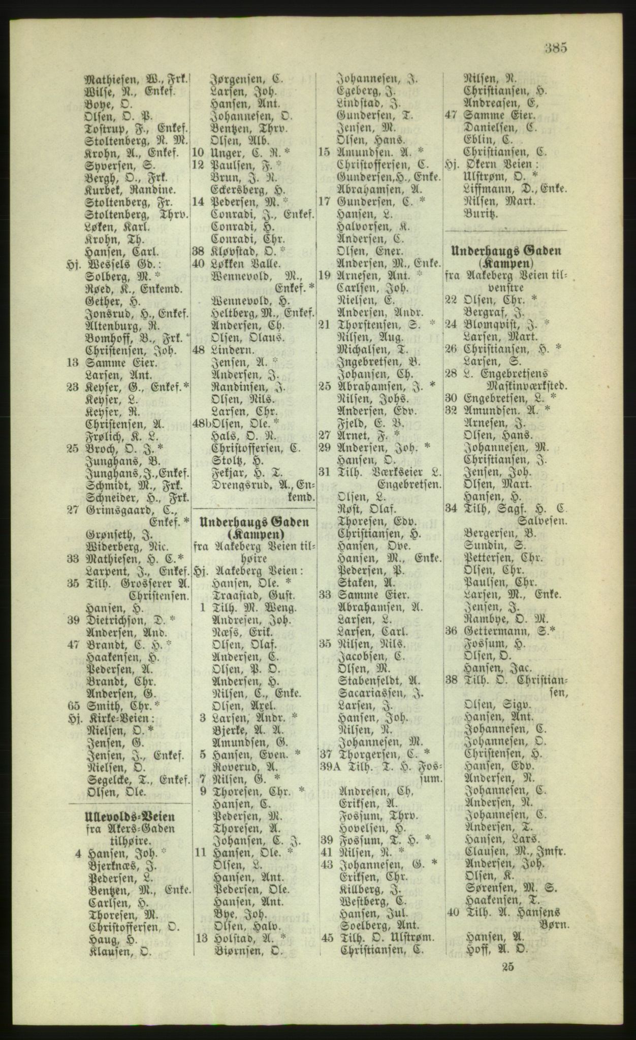 Kristiania/Oslo adressebok, PUBL/-, 1880, s. 385