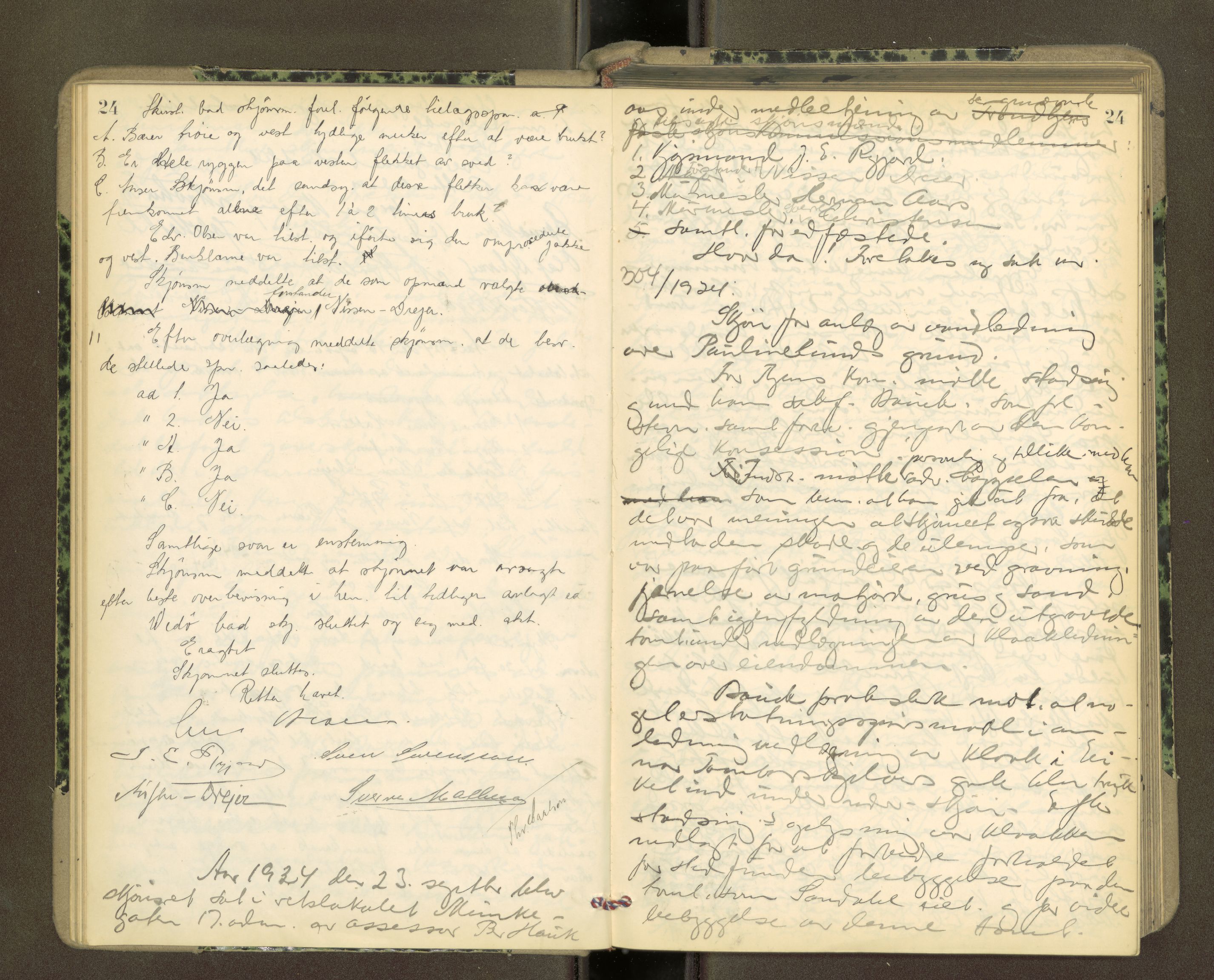 Trondheim byfogd, AV/SAT-A-0003/1/1/1B/L0032: Ekstrarettsprotokoll, 1923-1935, s. 24