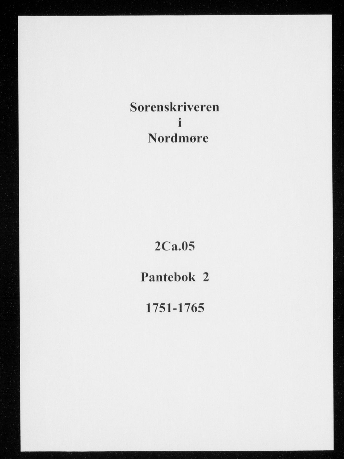 Nordmøre sorenskriveri, AV/SAT-A-4132/1/2/2Ca/L0005: Pantebok nr. 2, 1751-1765