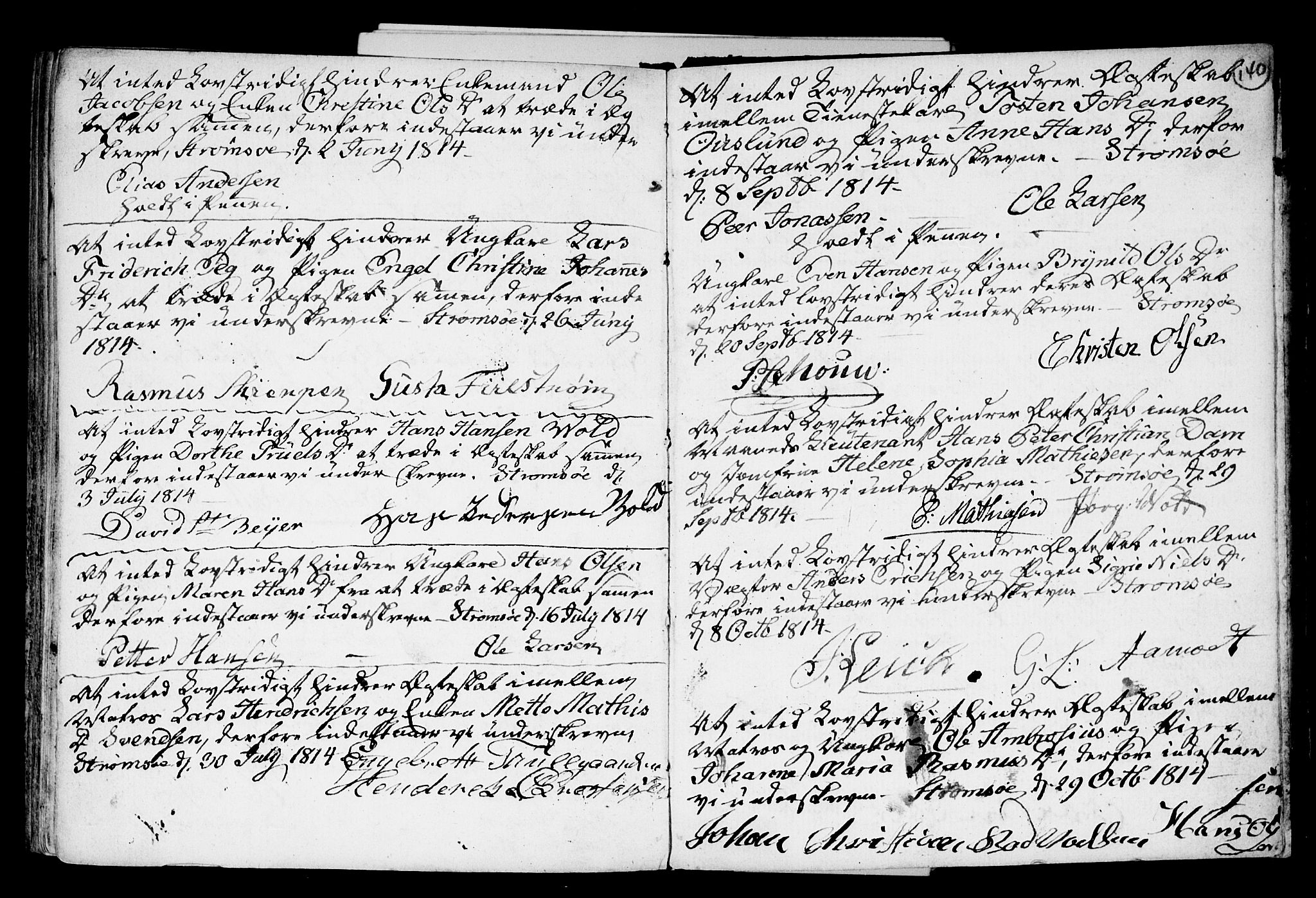 Strømsø kirkebøker, SAKO/A-246/H/Hb/L0001: Forlovererklæringer nr. 1, 1752-1815, s. 140