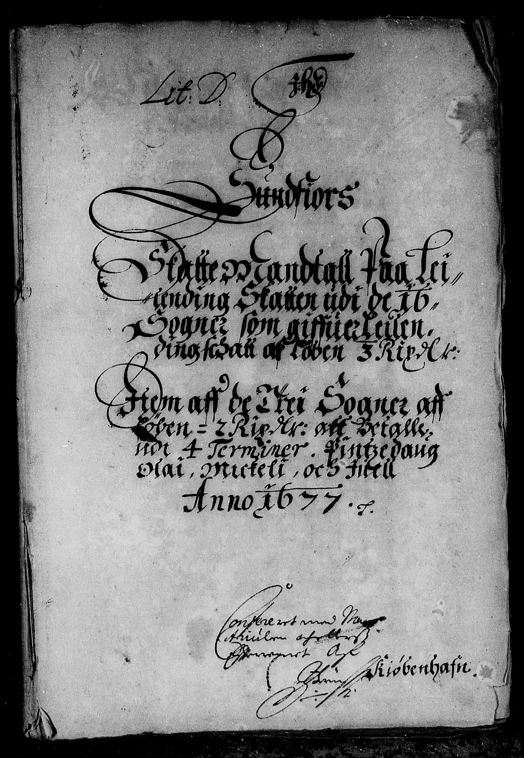 Rentekammeret inntil 1814, Reviderte regnskaper, Stiftamtstueregnskaper, Bergen stiftamt, AV/RA-EA-6043/R/Rc/L0047: Bergen stiftamt, 1676-1677