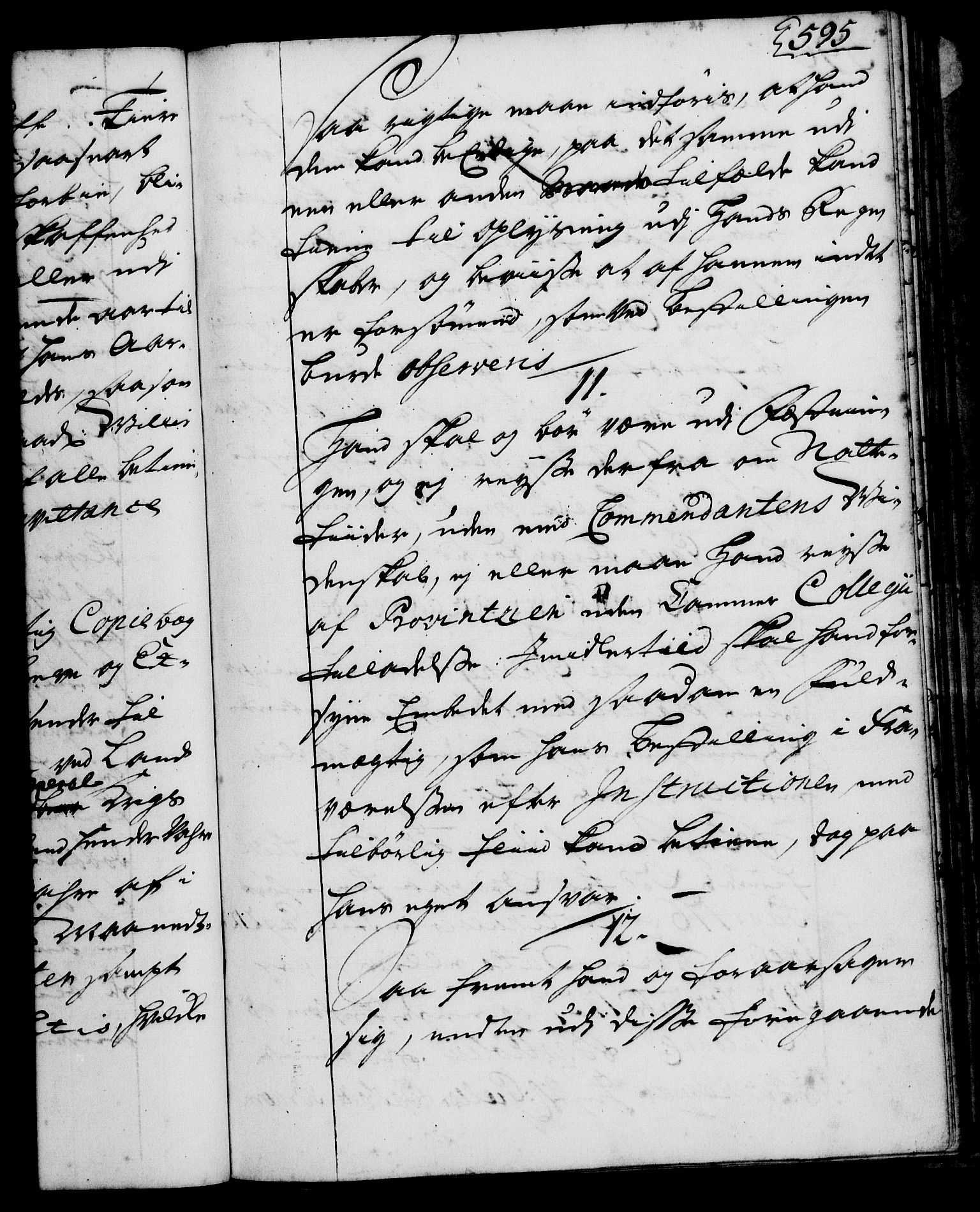 Rentekammeret, Kammerkanselliet, RA/EA-3111/G/Gg/Ggi/L0001: Norsk instruksjonsprotokoll med register (merket RK 53.34), 1720-1729, s. 595