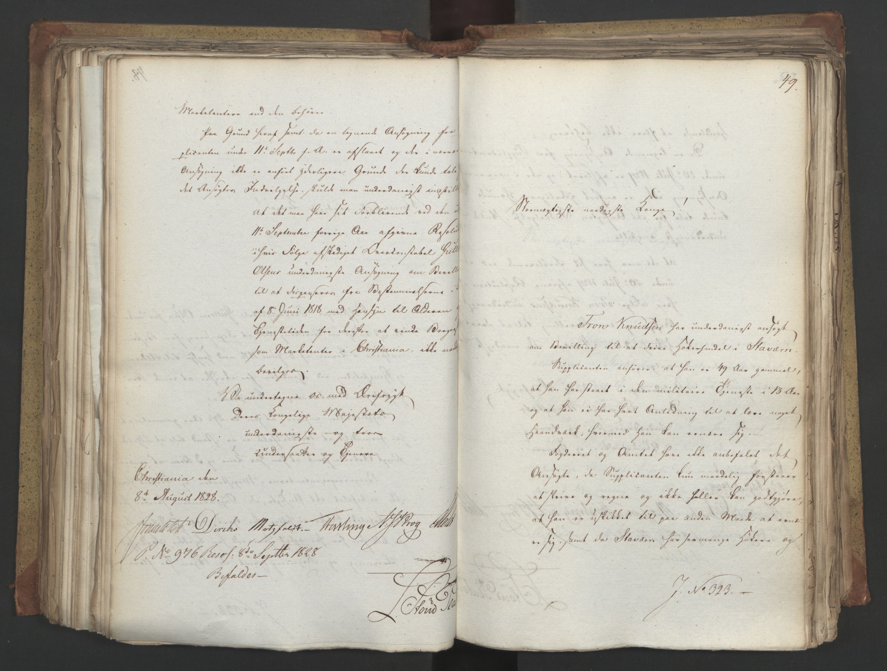 Statsrådsavdelingen i Stockholm, AV/RA-S-1003/D/Da/L0055: Regjeringsinnstillinger nr. 231-435, 1828, s. 311