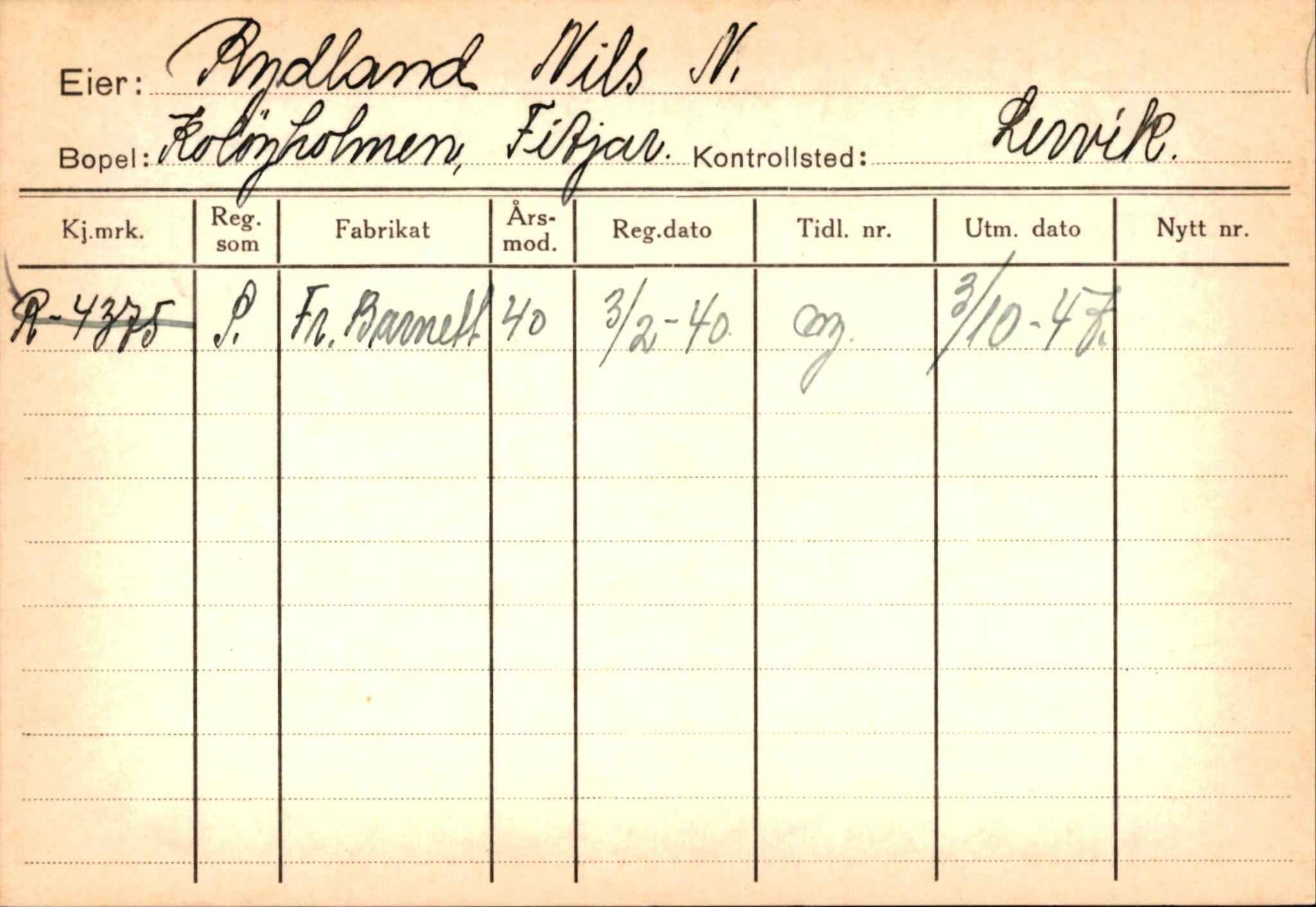 Statens vegvesen, Hordaland vegkontor, AV/SAB-A-5201/2/Ha/L0046: R-eierkort R-S, 1920-1971, s. 73