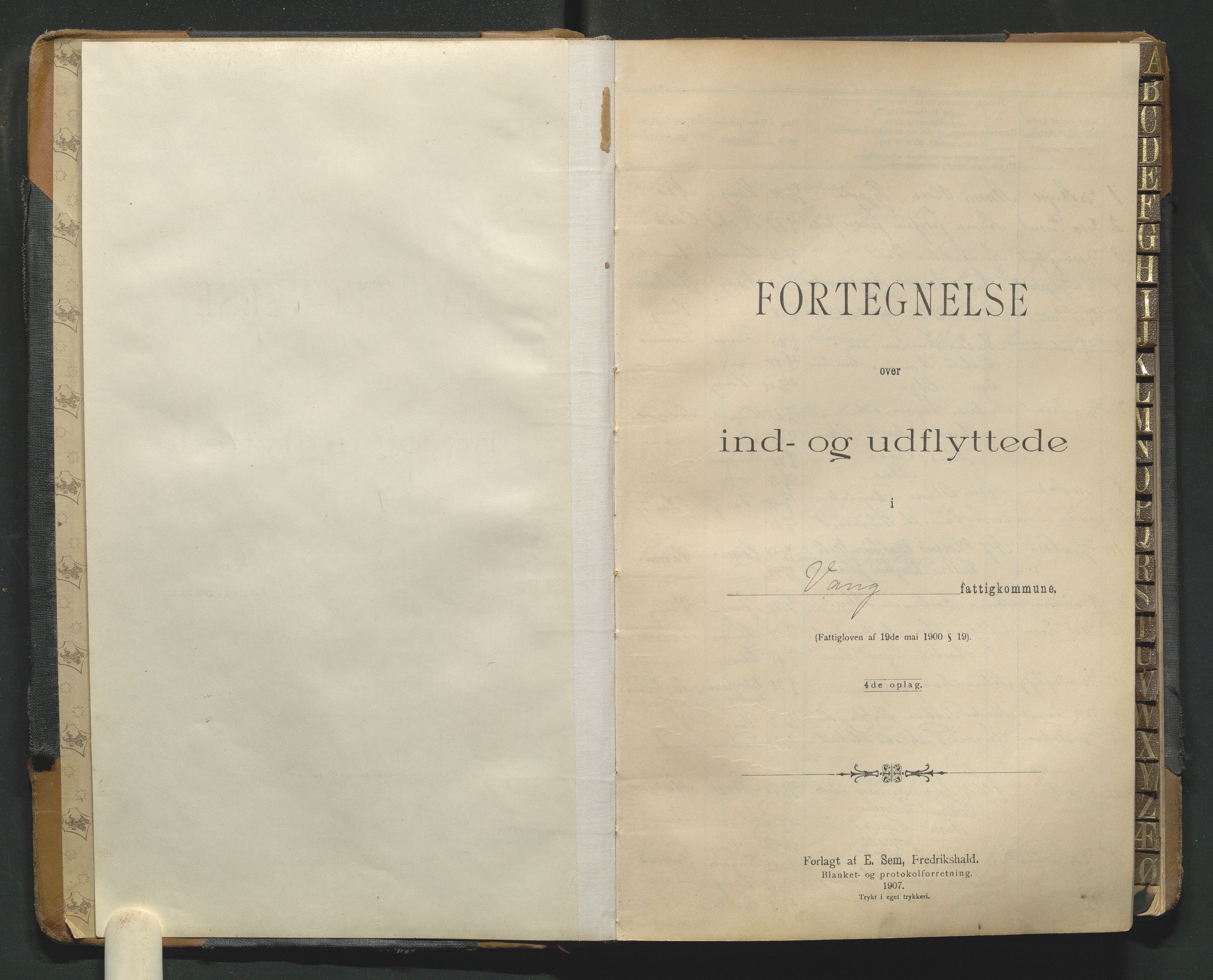 Vang, Hedmark, lensmannskontor, AV/SAH-LHV-018/N/Na/L0002: Protokoll over inn- og utflyttede, 1910-1917