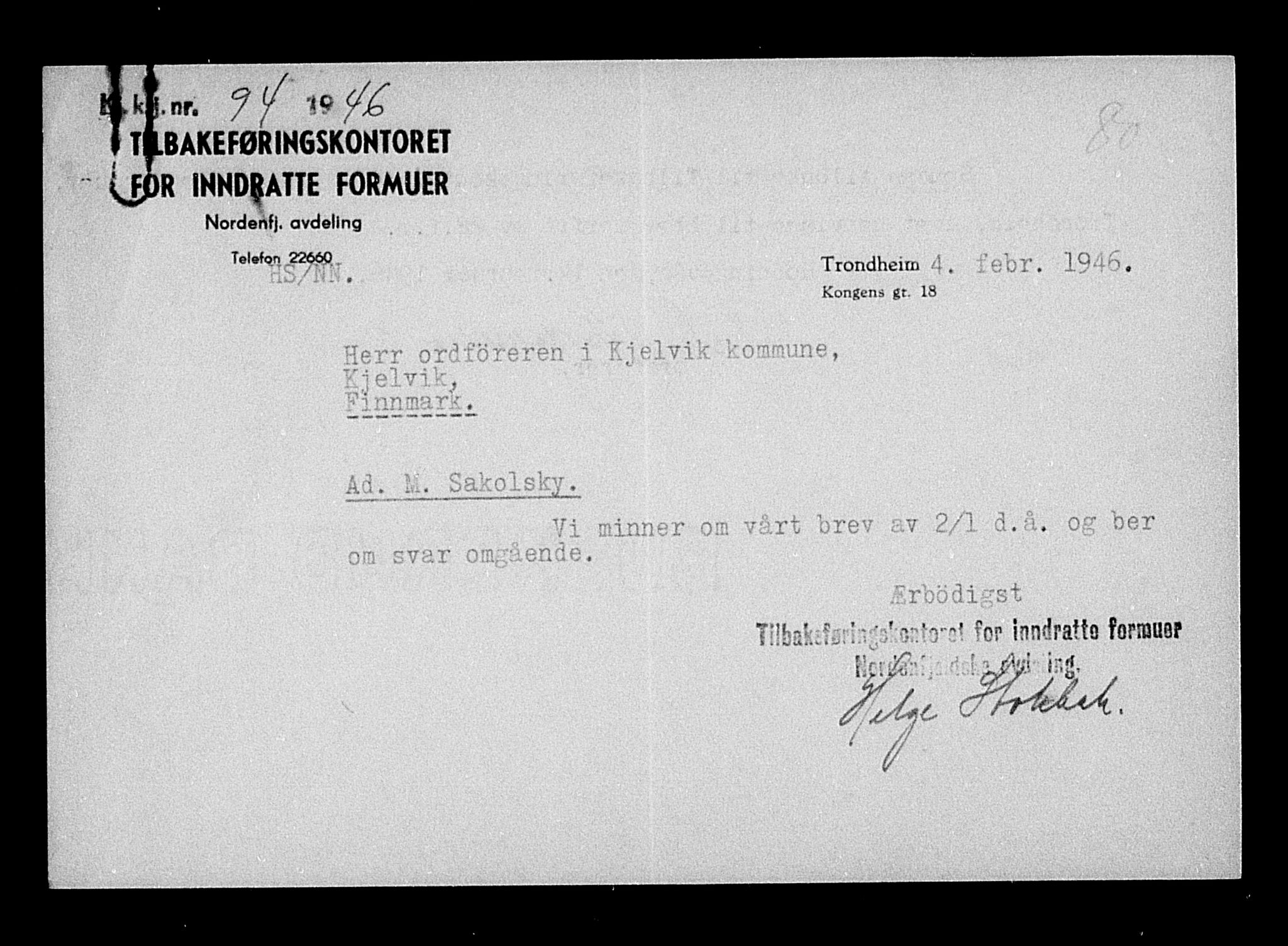 Justisdepartementet, Tilbakeføringskontoret for inndratte formuer, AV/RA-S-1564/H/Hc/Hcb/L0915: --, 1945-1947, s. 273