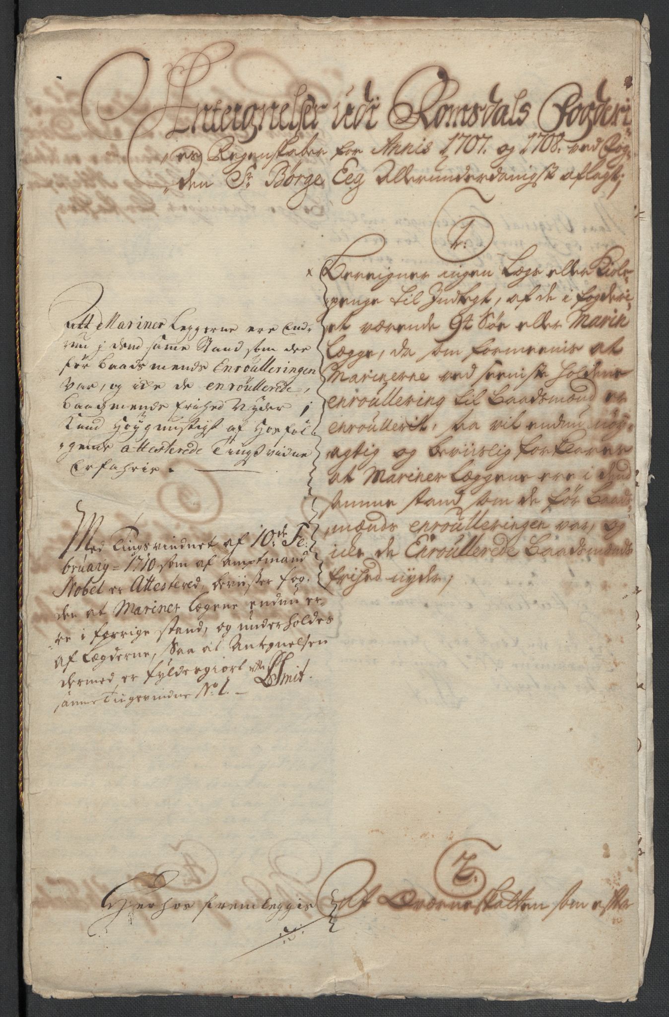 Rentekammeret inntil 1814, Reviderte regnskaper, Fogderegnskap, AV/RA-EA-4092/R55/L3658: Fogderegnskap Romsdal, 1707-1708, s. 347