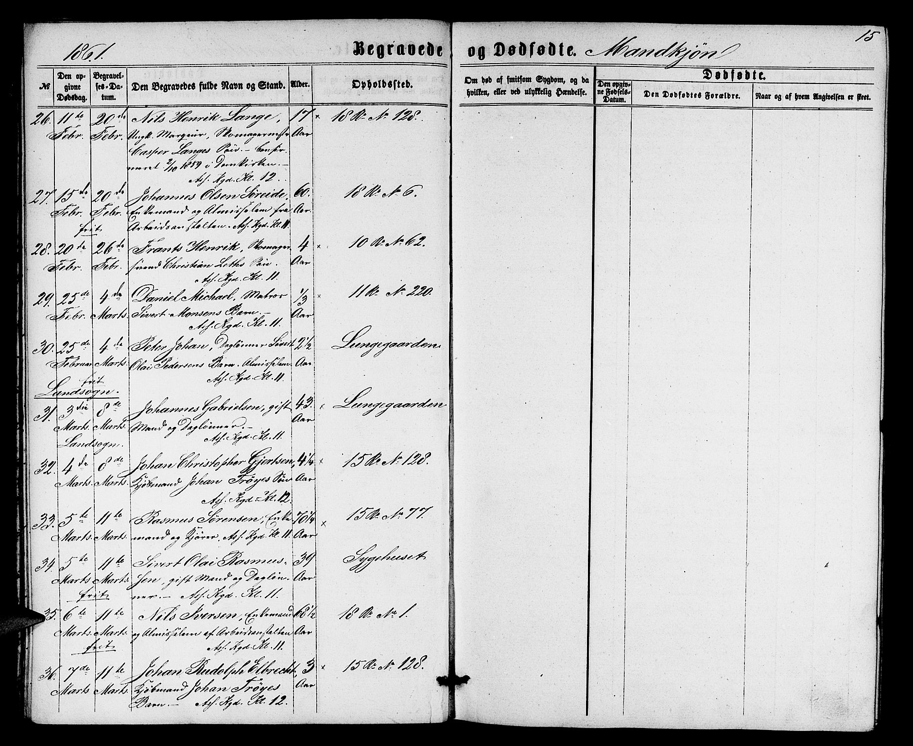 Domkirken sokneprestembete, AV/SAB-A-74801/H/Hab/L0039: Klokkerbok nr. E 3, 1860-1868, s. 15