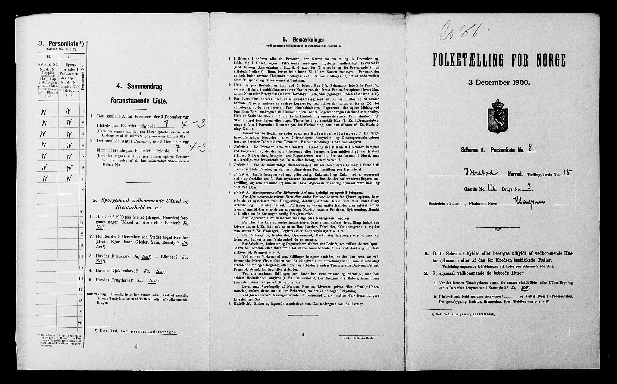 SATØ, Folketelling 1900 for 1917 Ibestad herred, 1900, s. 2051