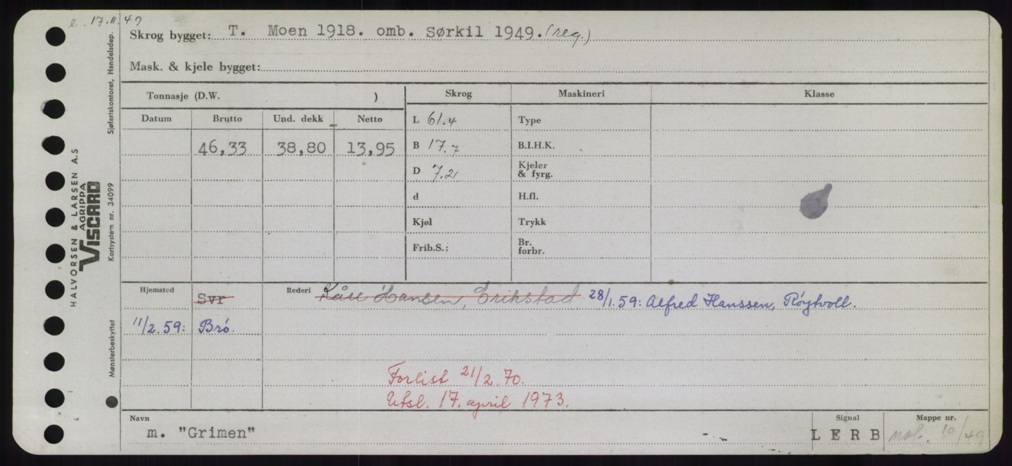 Sjøfartsdirektoratet med forløpere, Skipsmålingen, AV/RA-S-1627/H/Hd/L0013: Fartøy, Gne-Gås, s. 245